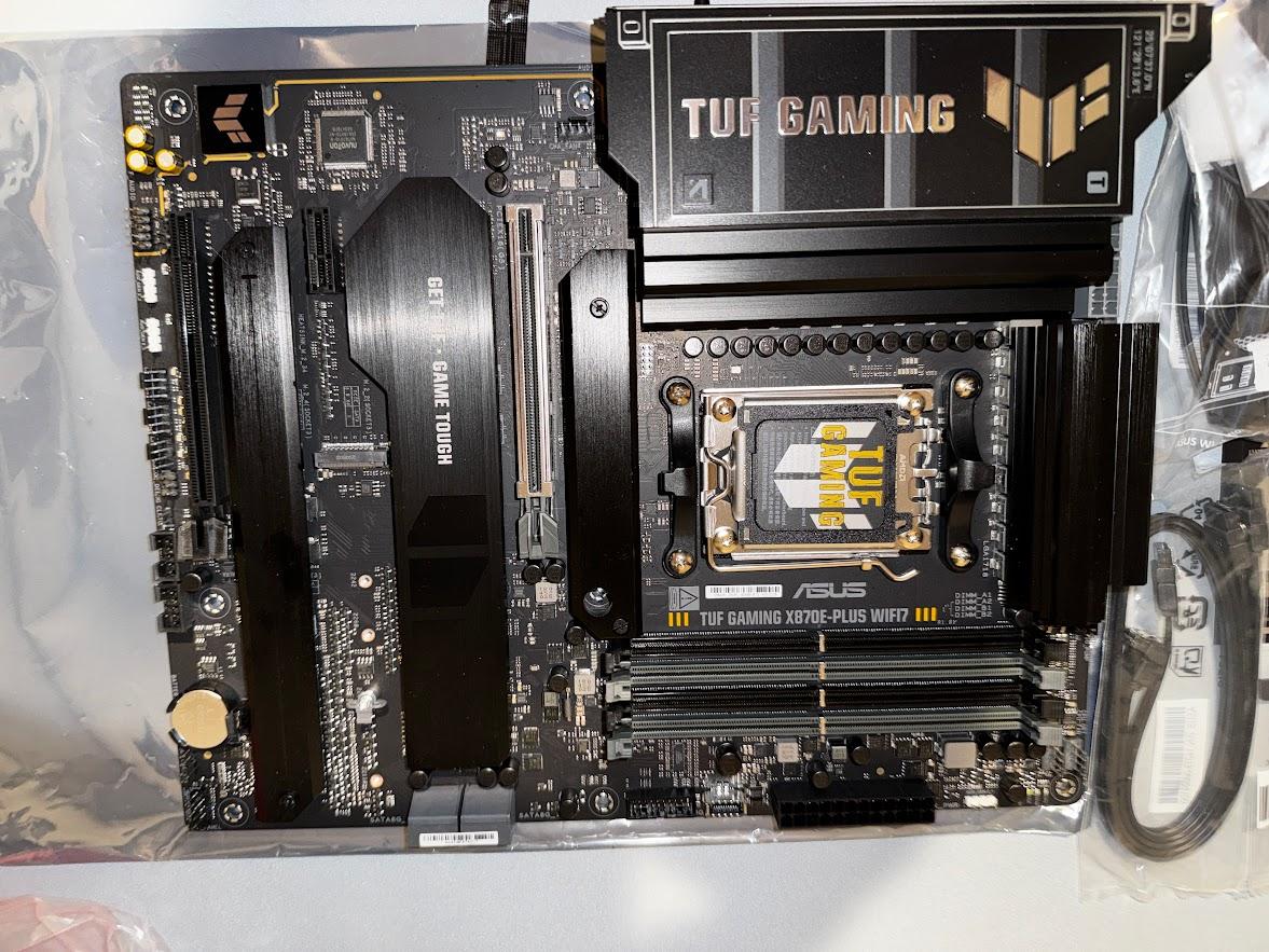 ASUS TUF Gaming X870E-PLUS WIFI7 AMD Motherboard, 16+2+1 Power Stages, PCIe 5.0, Four M.2 Slots