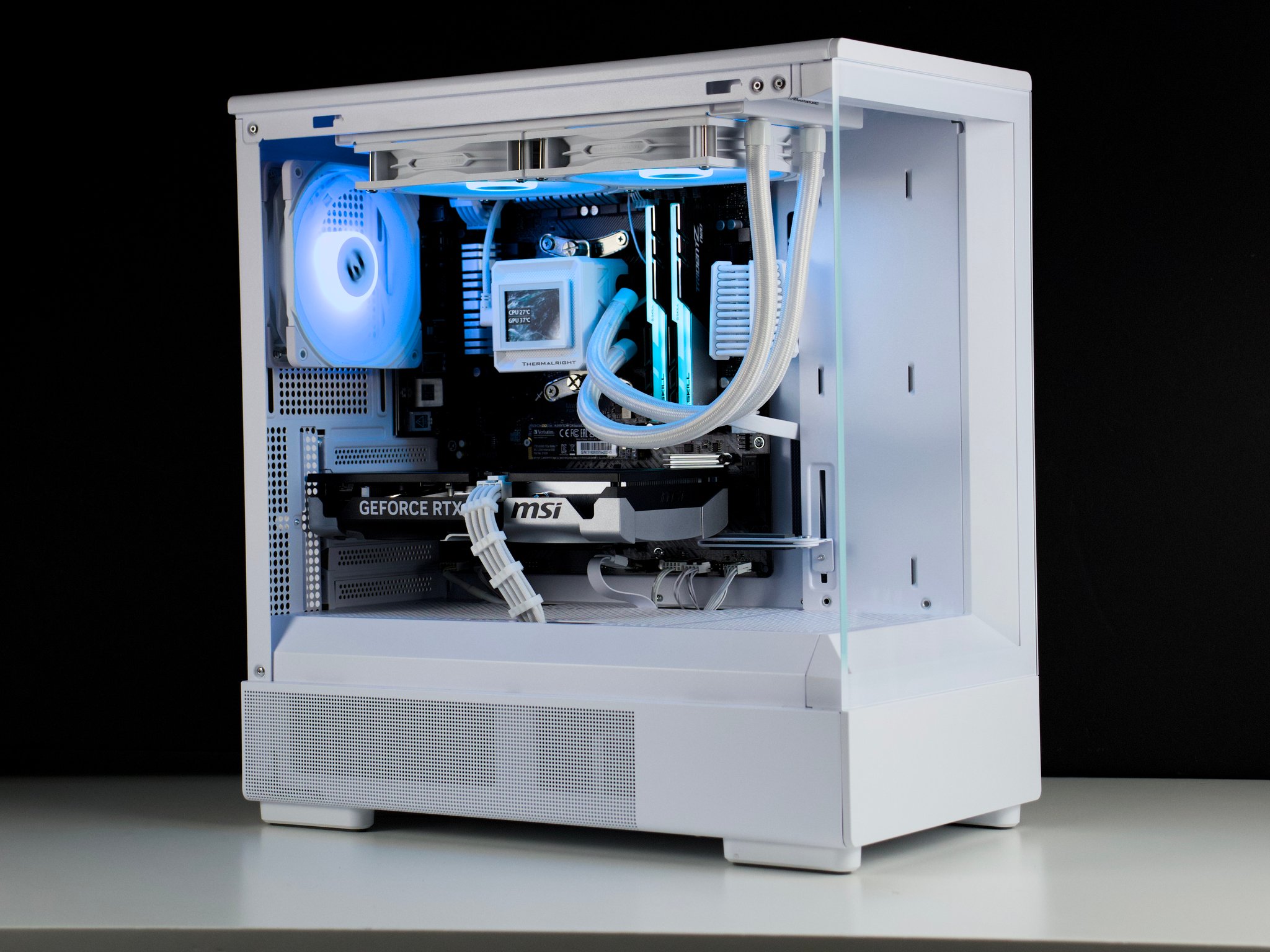 🧊❄️🧊 White Gaming PC – RTX 5060 TI, Ryzen 7 5700X, 32GB RAM, 1TB SSD - WiFi, BlueTooth 🧊❄️🧊
