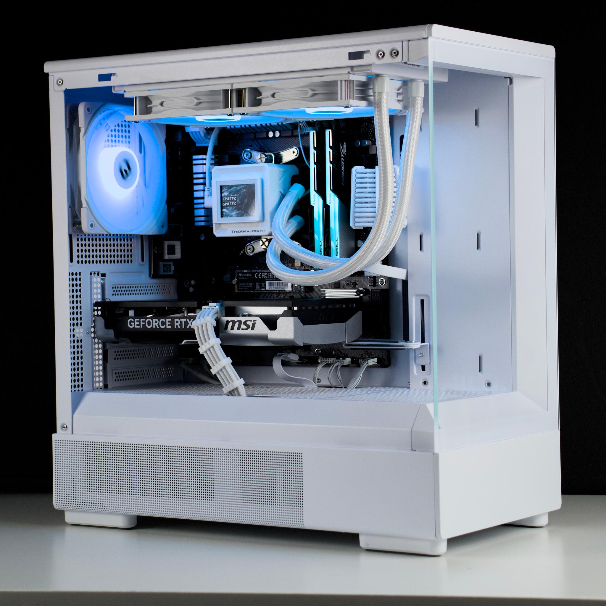 🧊❄️🧊 White Gaming PC – RTX 5060 TI, Ryzen 7 5700X, 32GB RAM, 1TB SSD - WiFi, BlueTooth 🧊❄️🧊
