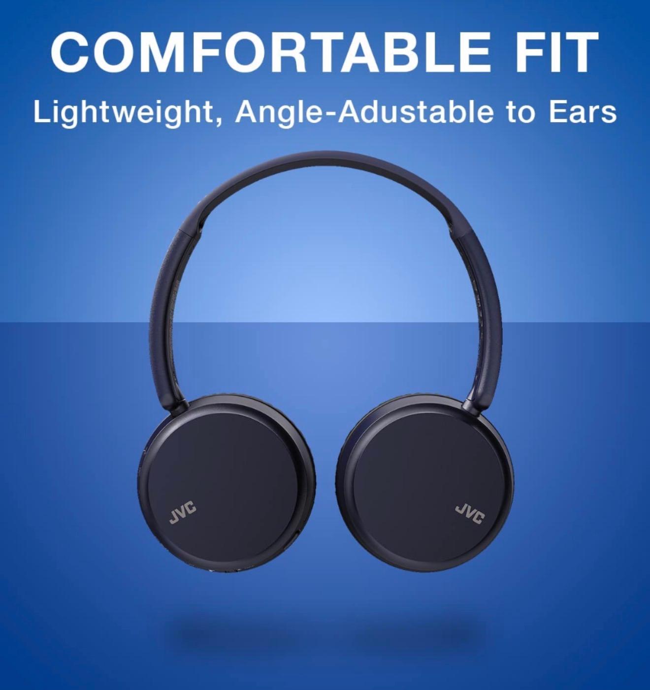 JVC Deep Base Headphones On Ear Wireless Bluetooth HAS36WB