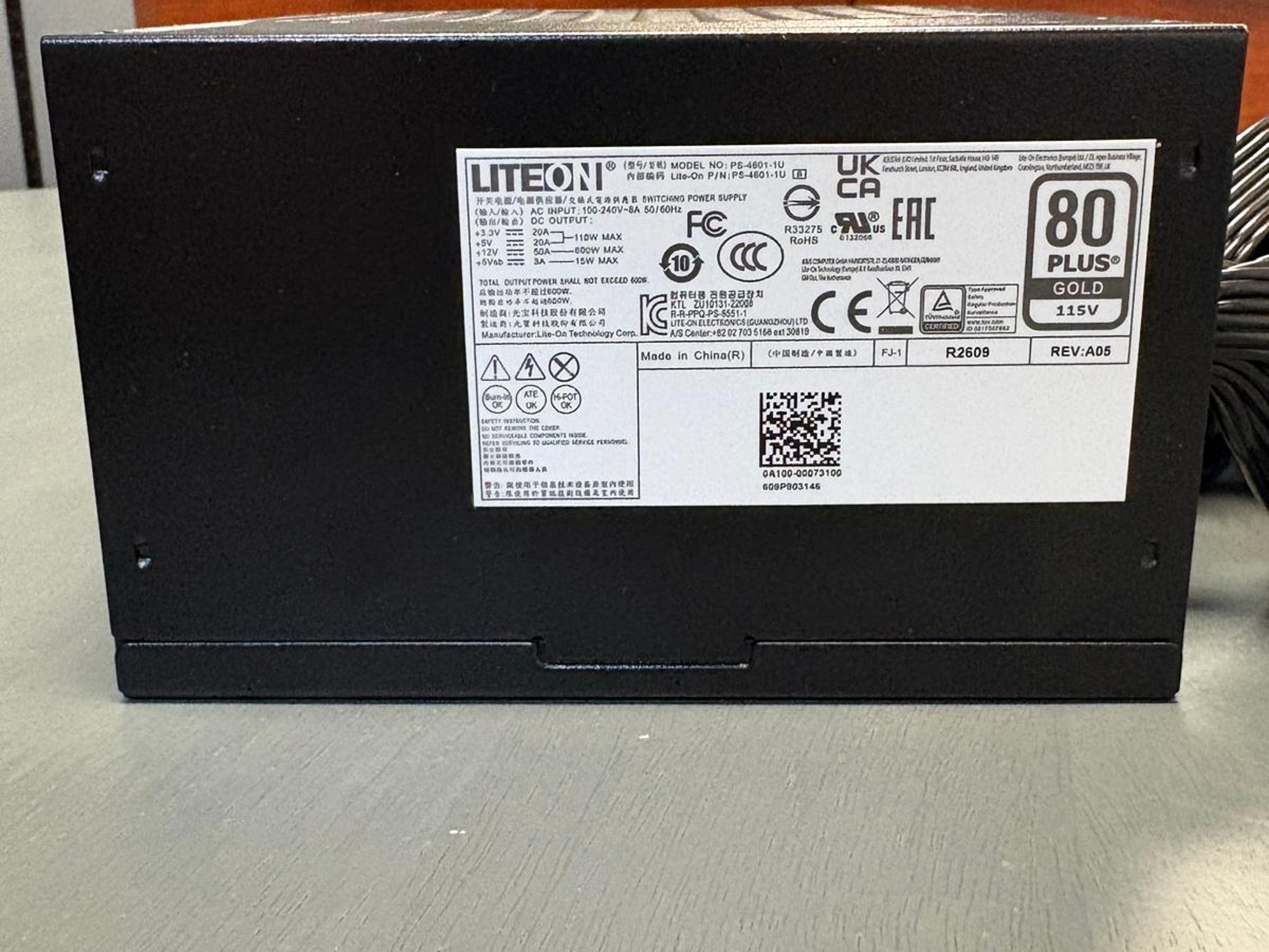 New Open Box-LITEON 600W Power Supply