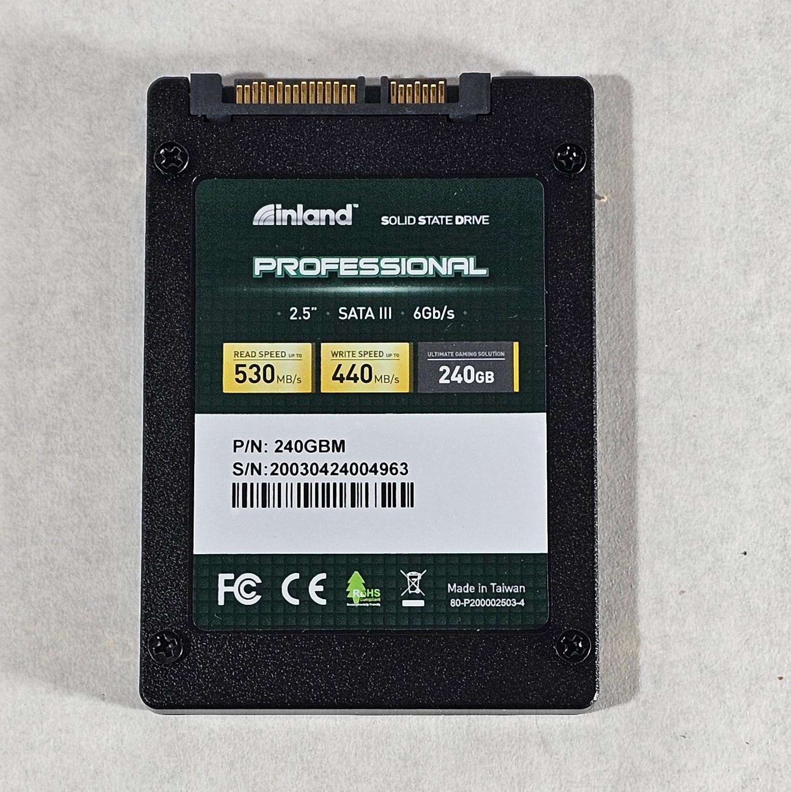 240GB 2.5" SATA SSD Inland