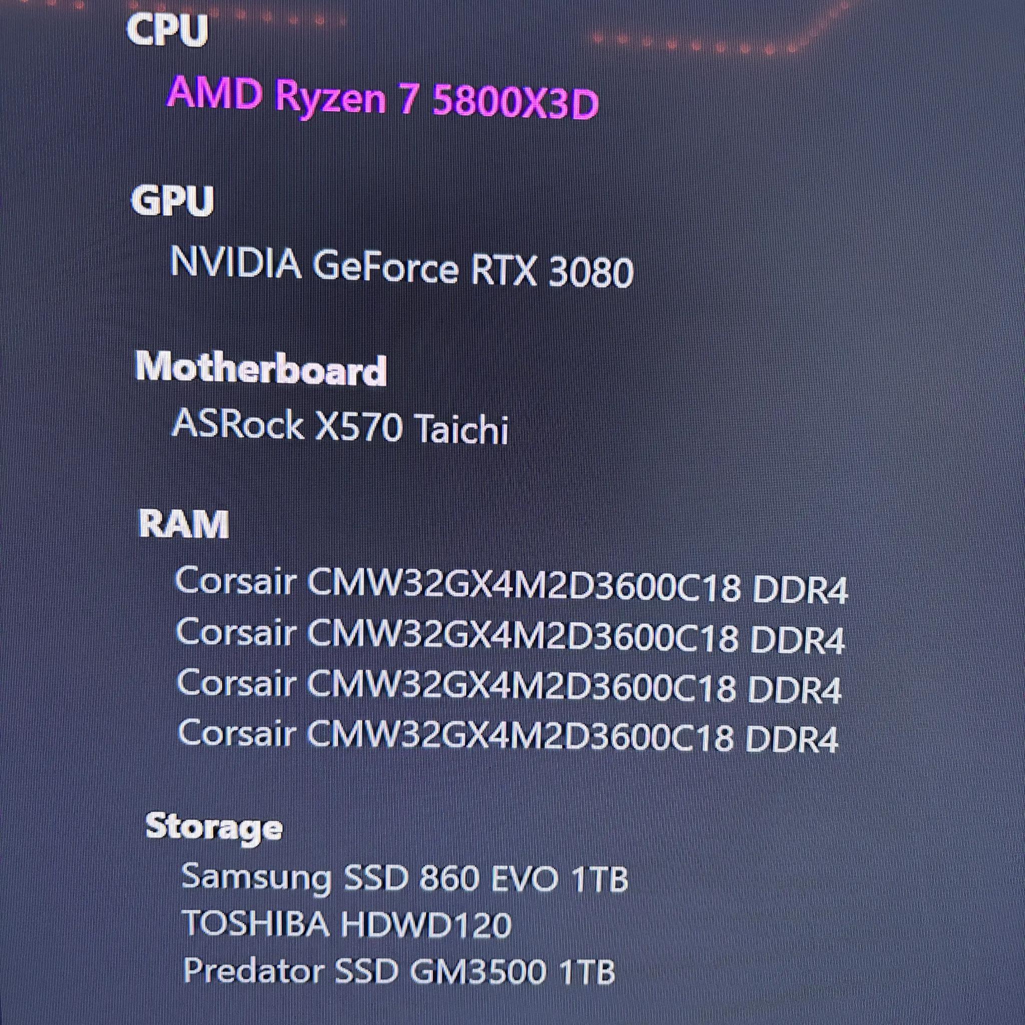 High End Gaming PC! RYZEN 7 5800X3D + 64GB DDR4 + TUF GAMING GEFORCE RTX 3080