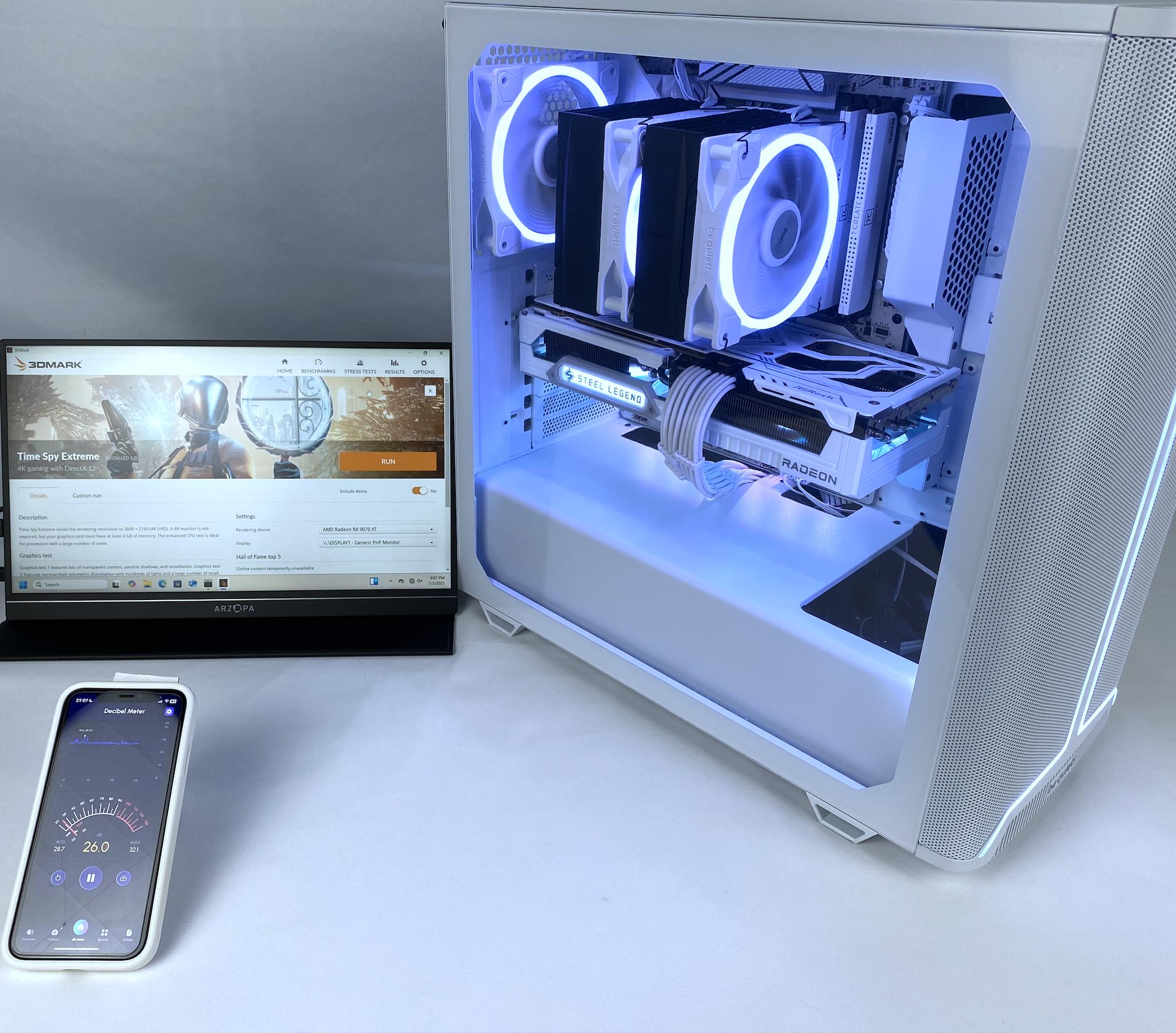 🦉❄️WHITE OWL❄️🦉 28Db idle/32Db load - be quiet! 1440p/4K Gaming PC | Ryzen 7800X3D, RX 9070 XT |