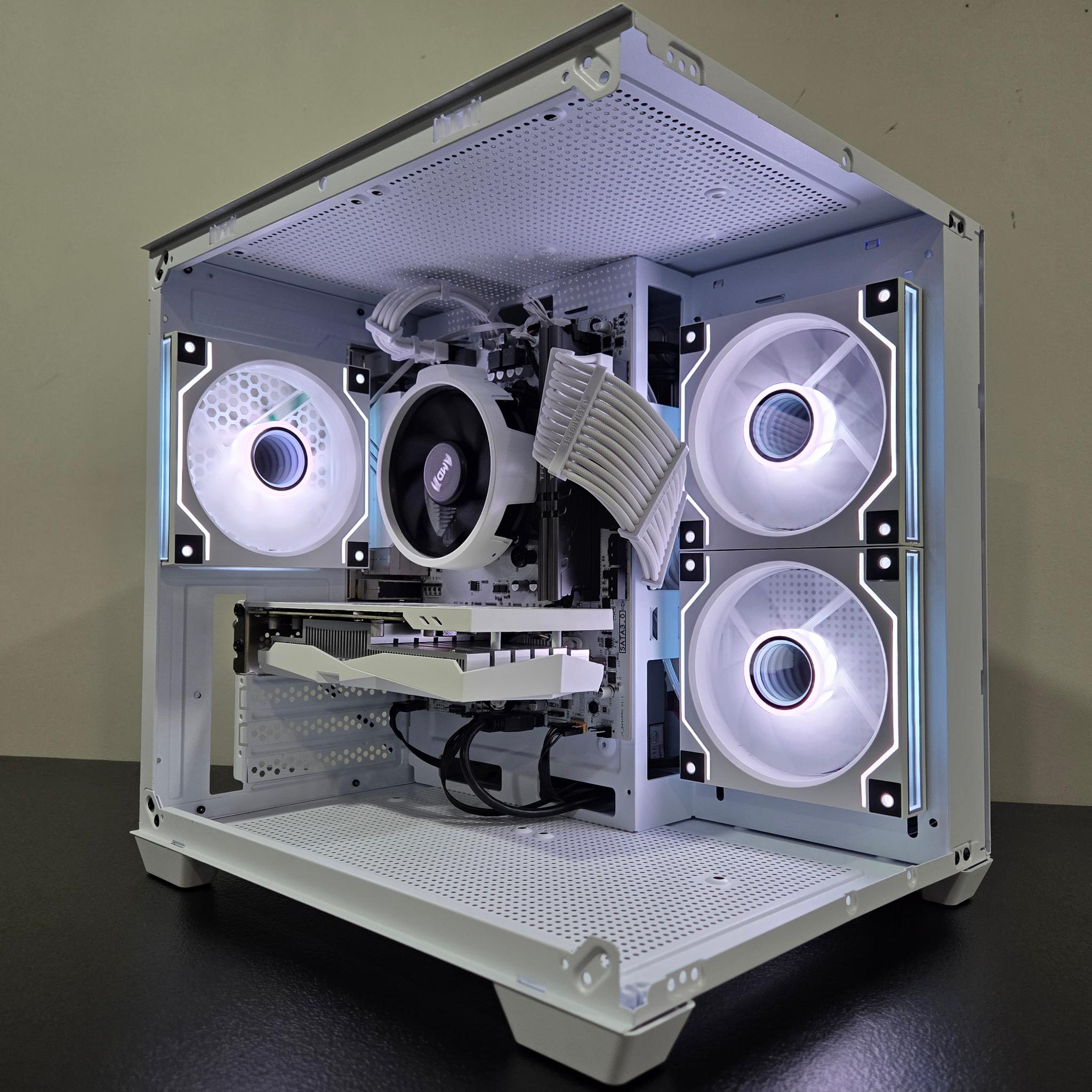 "THE ICE CUBE" Beautiful White Gaming PC | RTX 3050 | RYZEN 5 3600 | 16GB DDR4 RAM |
