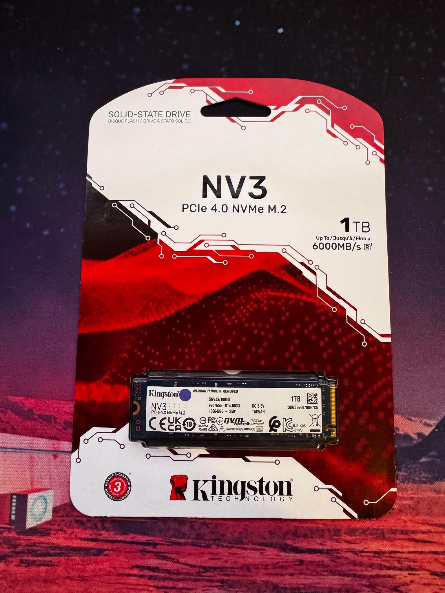 *NEW* Kingston NV3 M.2 2280 1TB PCIe 4.0 x4 NVMe SSD