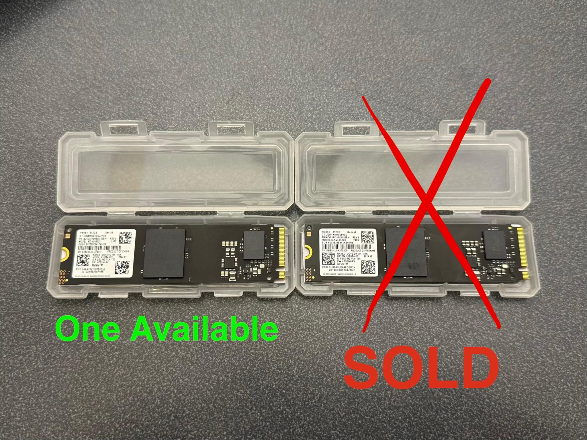 Samsung 512GB Gen 4 NVMe M.2 SSD