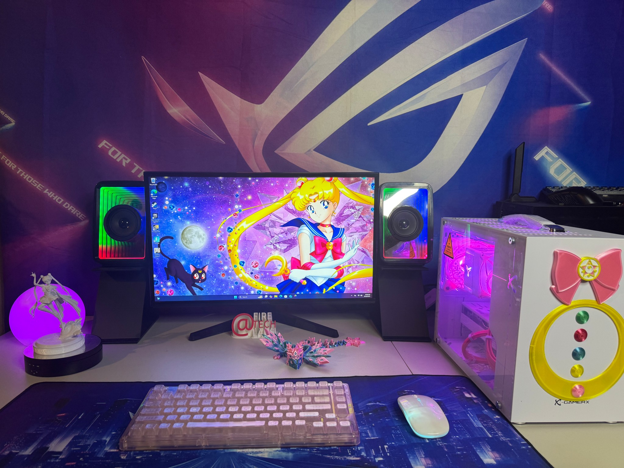 Fire Tech Labs: Anime gaming pc RYZEN 5 3600X / AMD RX 5600 / 32gb ram / 1tb nvme ssd