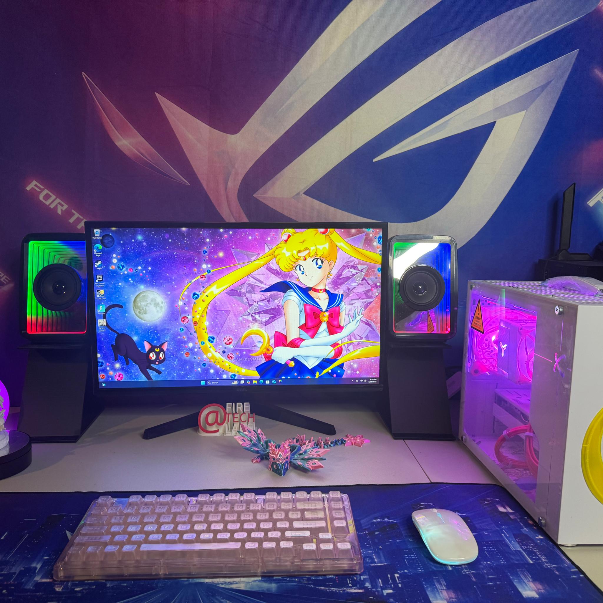 Fire Tech Labs: Anime gaming pc RYZEN 5 3600X / AMD RX 5600 / 32gb ram / 1tb nvme ssd
