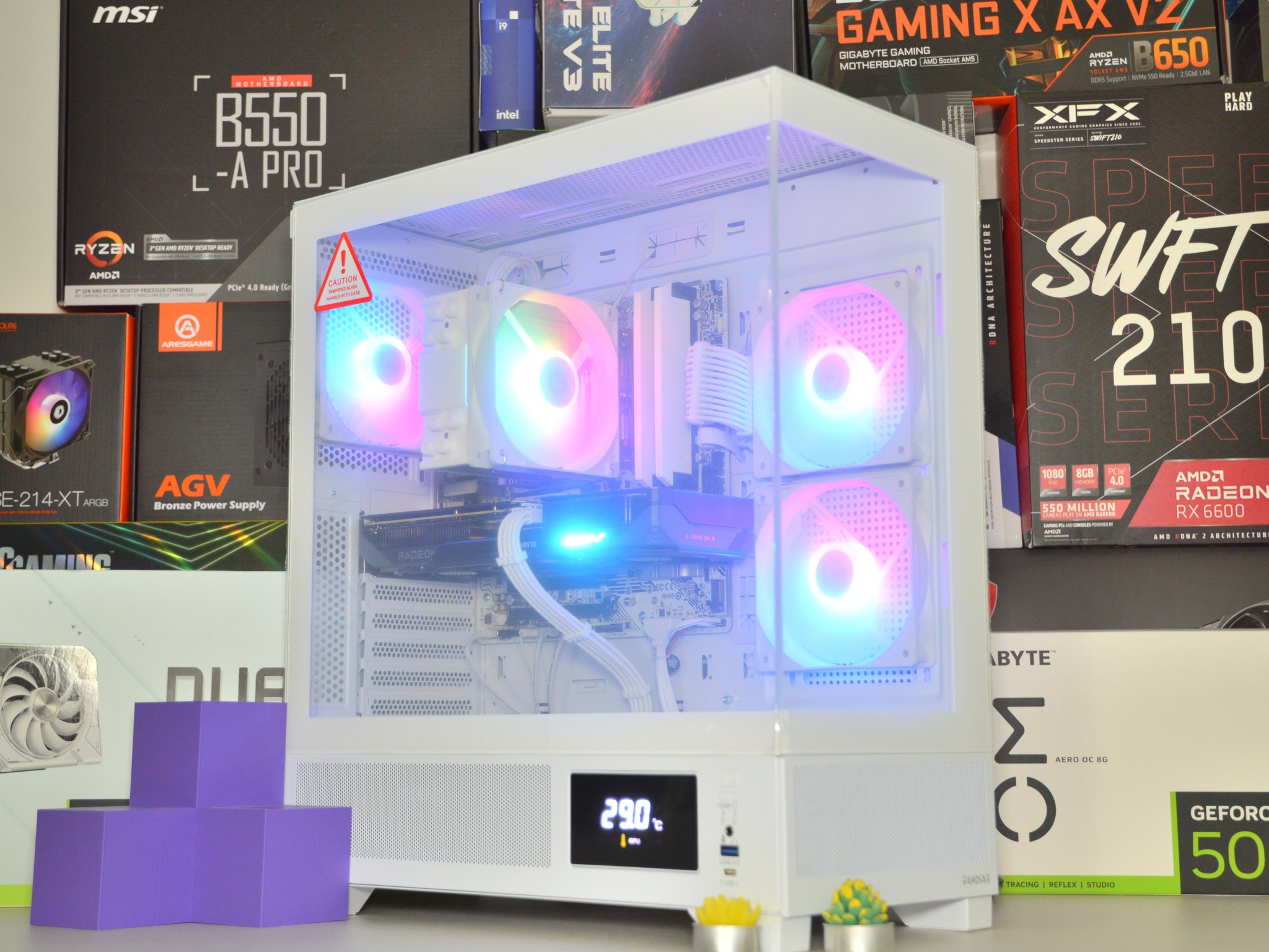 🌧️🌨️| RX 9060 XT 16GB | RYZEN 5 7600 | 16 GB DDR5 RAM | 1TB NVME SSD | Hurricane Blizzard