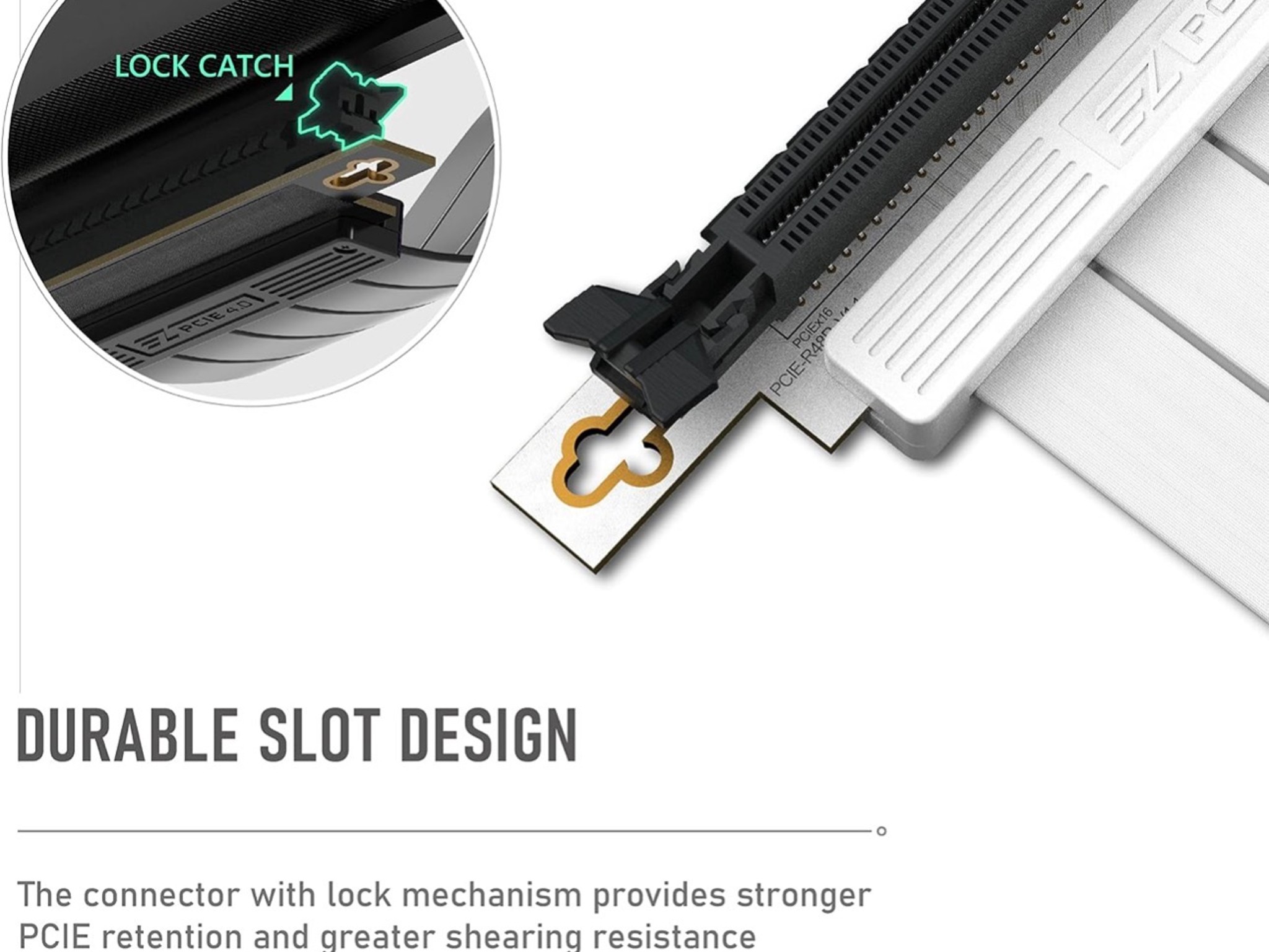 EZDIY-FAB Gen4 PCIe Flex cable | 20cm white