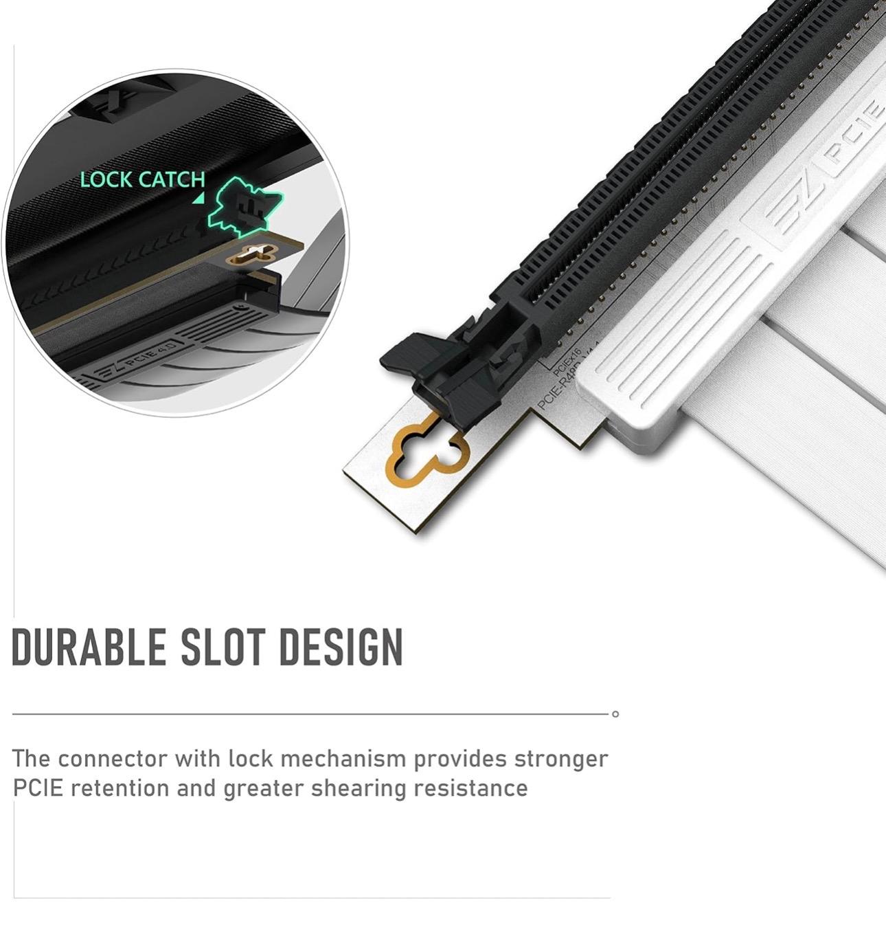 EZDIY-FAB Gen4 PCIe Flex cable | 20cm white