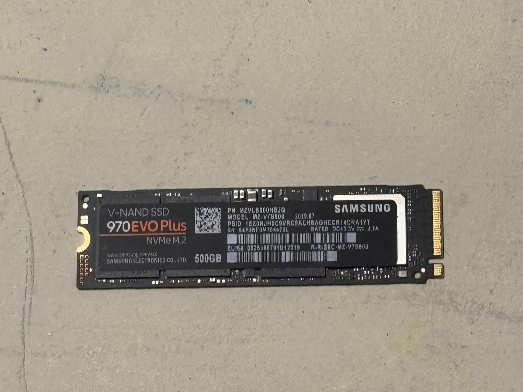Samsung 970 Evo Plus 500 GB M.2-2280 PCIe 3.0 X4 NVME Solid State Drive