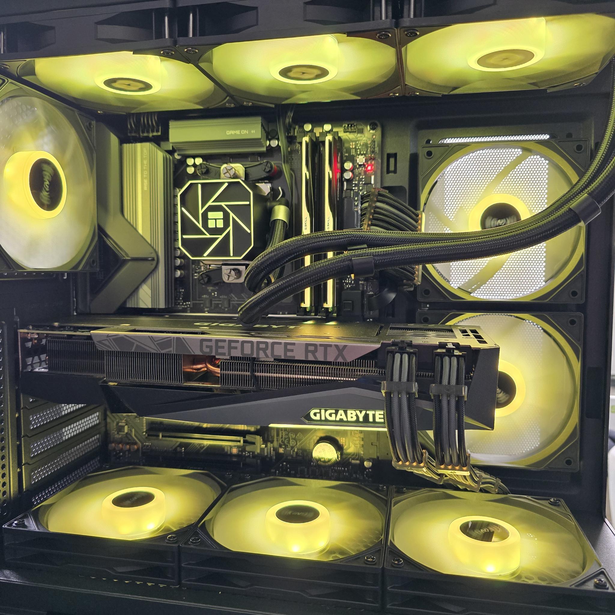 🟡⚫1440P CUSTOM PC | RTX 3080 | RYZEN 5 9600X | B850 MB | OKINOS AQUA 7 CASE⚫🟡