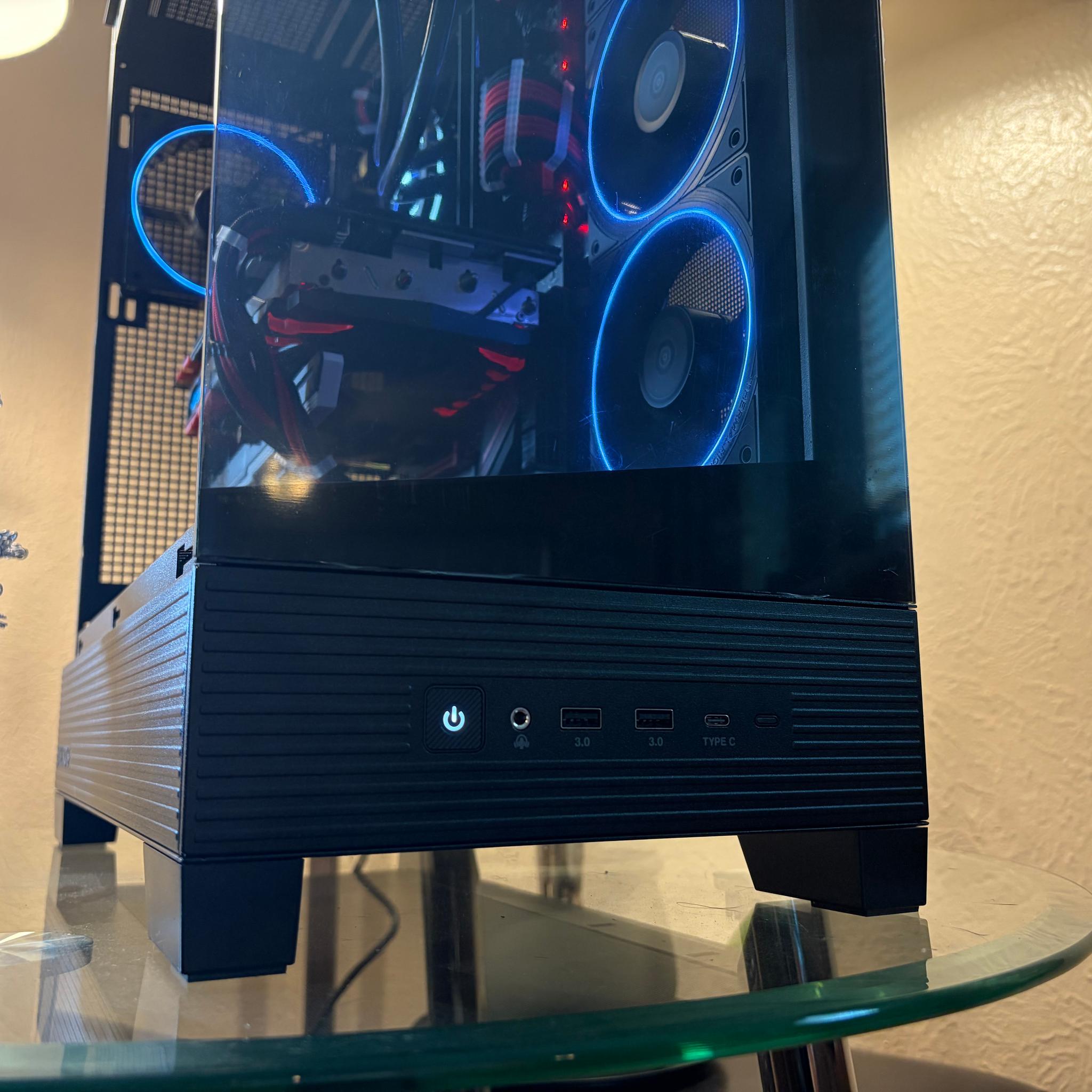 Black/Red Gaming PC - GTX 1080 Ti | Ryzen 5 5500 | 16gb RAM | 512gb NVMe | Windows 11 | WiFi + BT