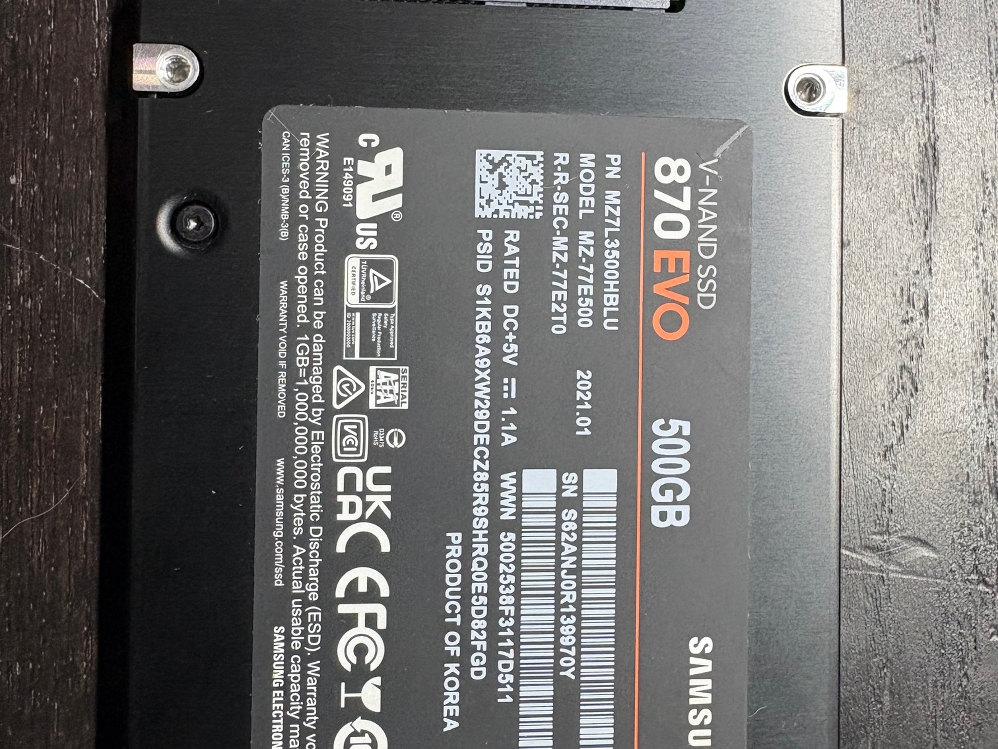 Samsung 870 EVO 500GB