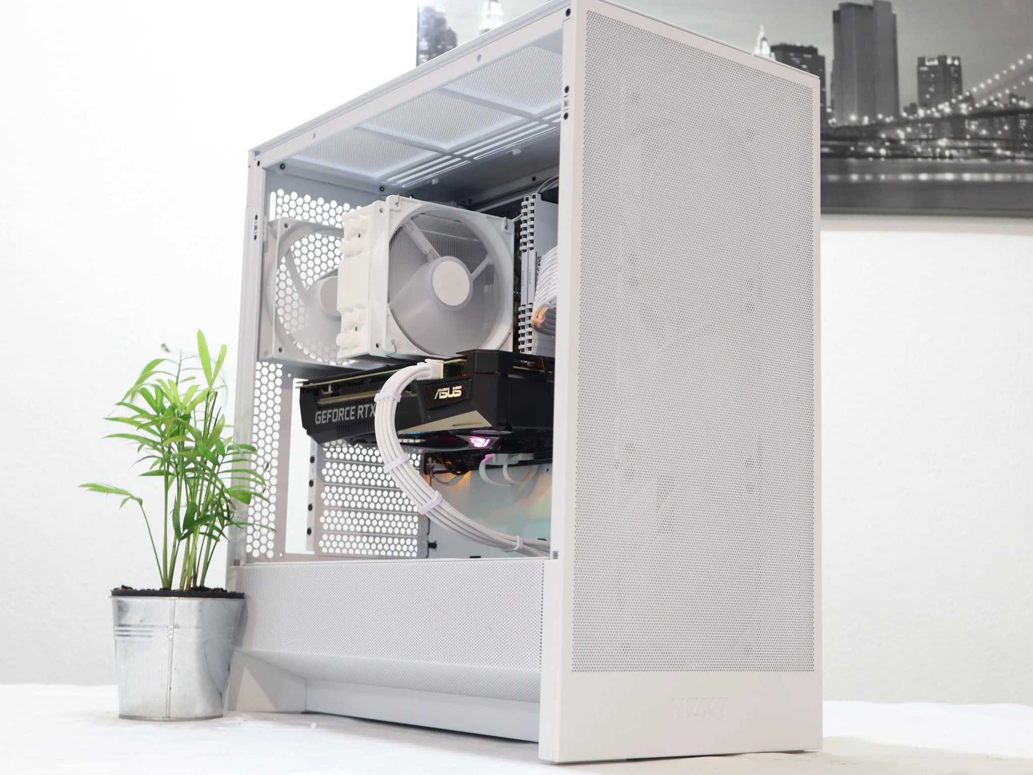 ⚡ White Gaming PC – Ryzen 5 + RTX 3060 Ti Beast ⚡