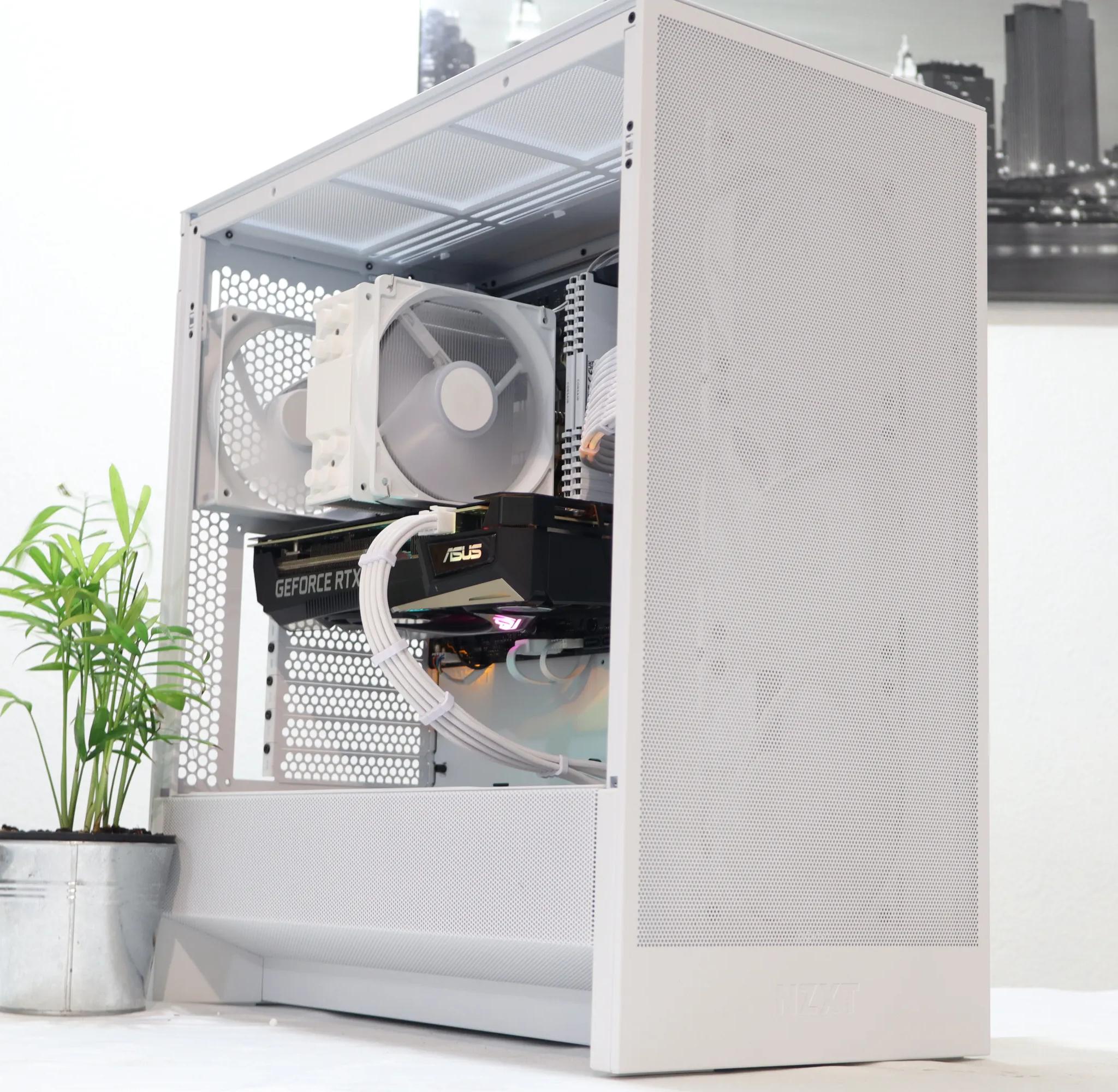 ⚡ White Gaming PC – Ryzen 5 + RTX 3060 Ti Beast ⚡