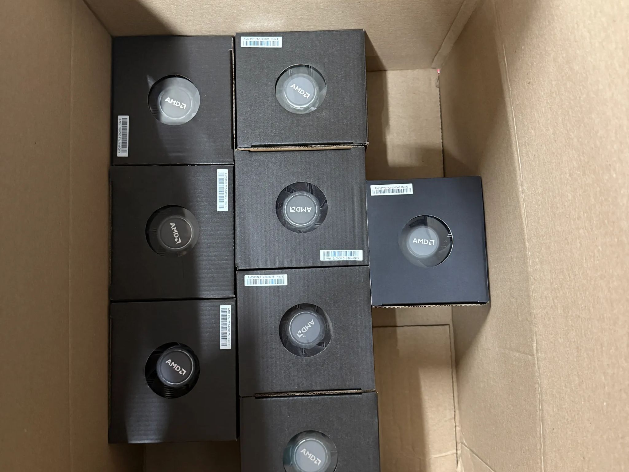 Bulk Package: 7 AMD Wraith Prism and 2 Wraith Stealth CPU Cooler