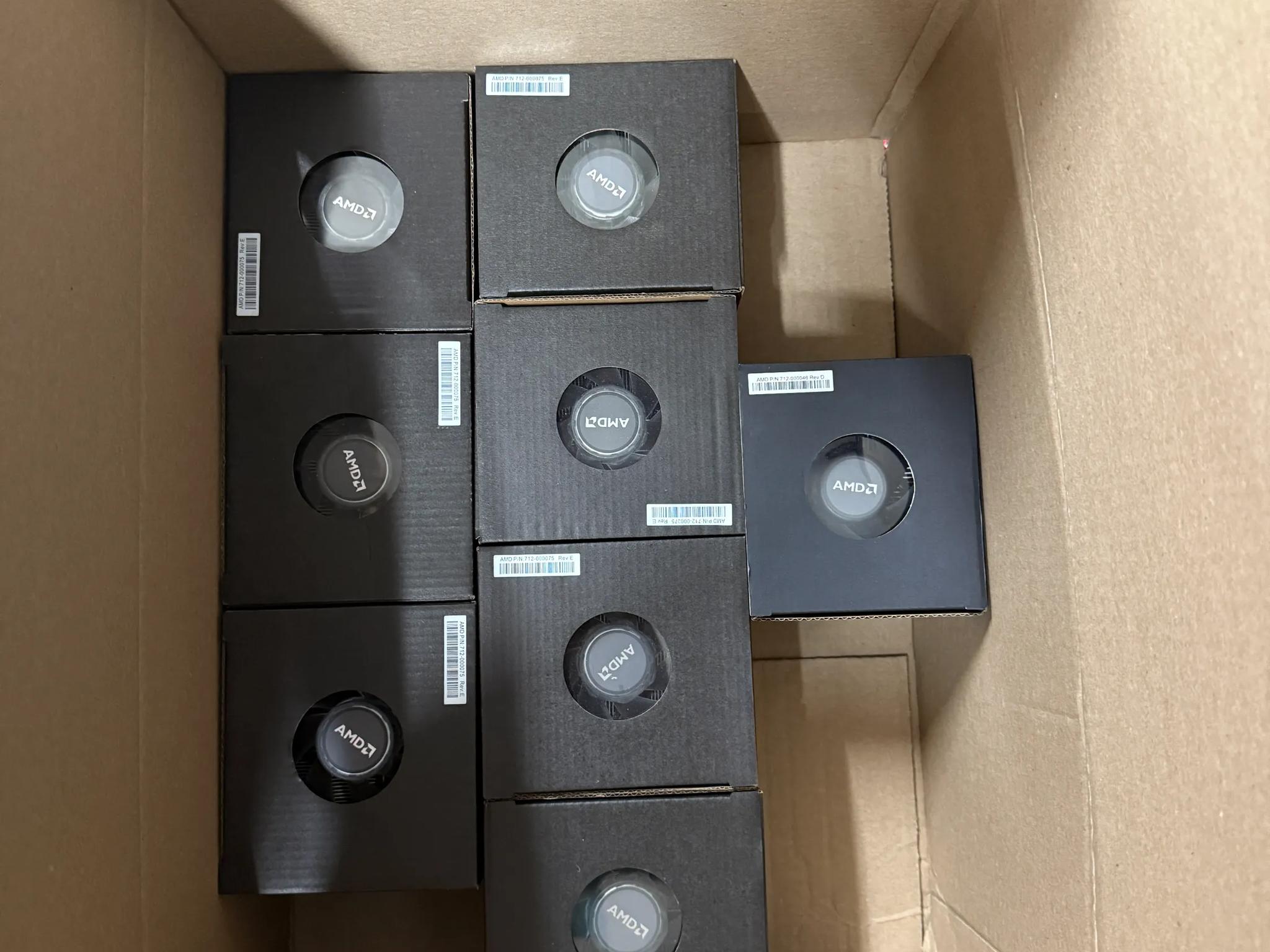 Bulk Package: 7 AMD Wraith Prism and 2 Wraith Stealth CPU Cooler