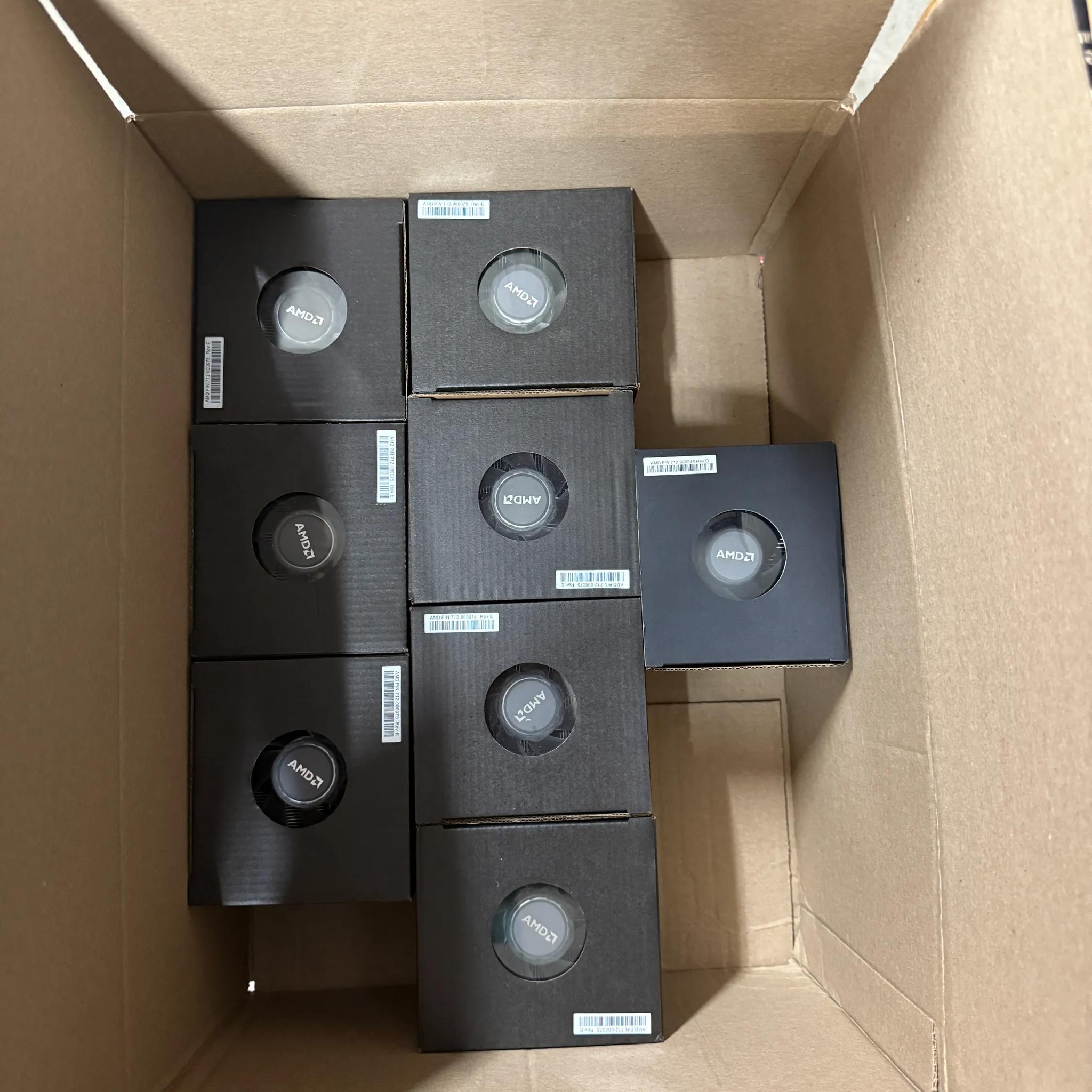 Bulk Package: 7 AMD Wraith Prism and 2 Wraith Stealth CPU Cooler