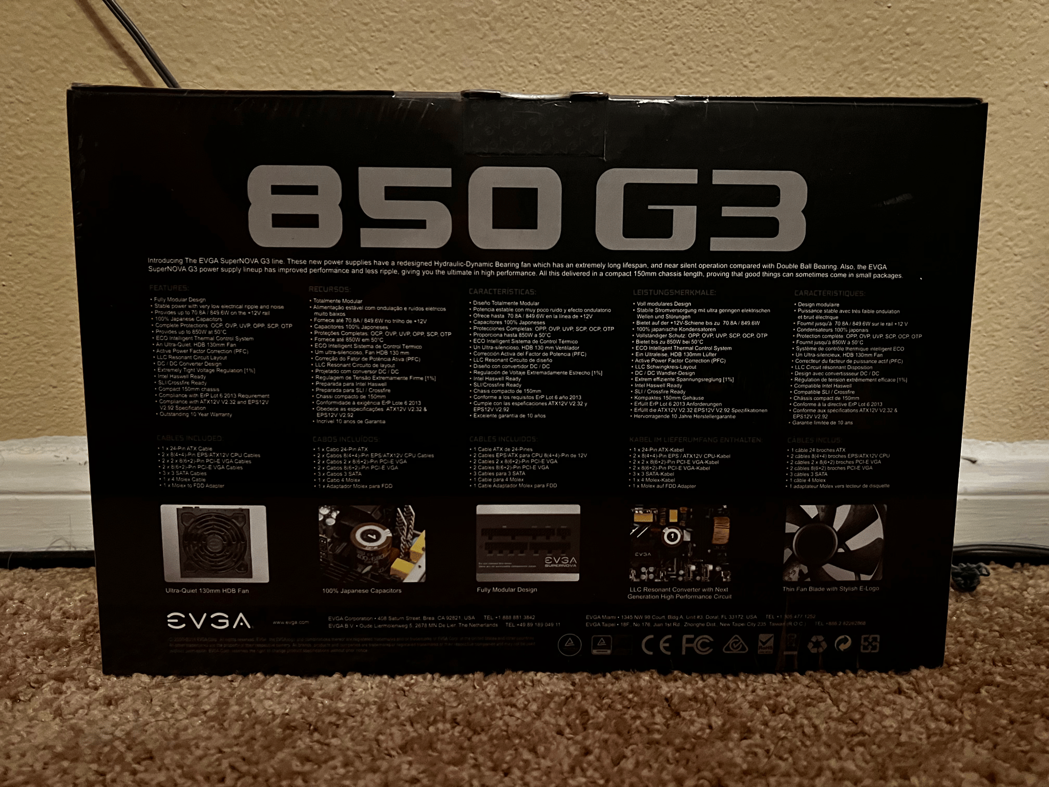 EVGA Supernova 850W G3 Fully Modular Power Supply PSU