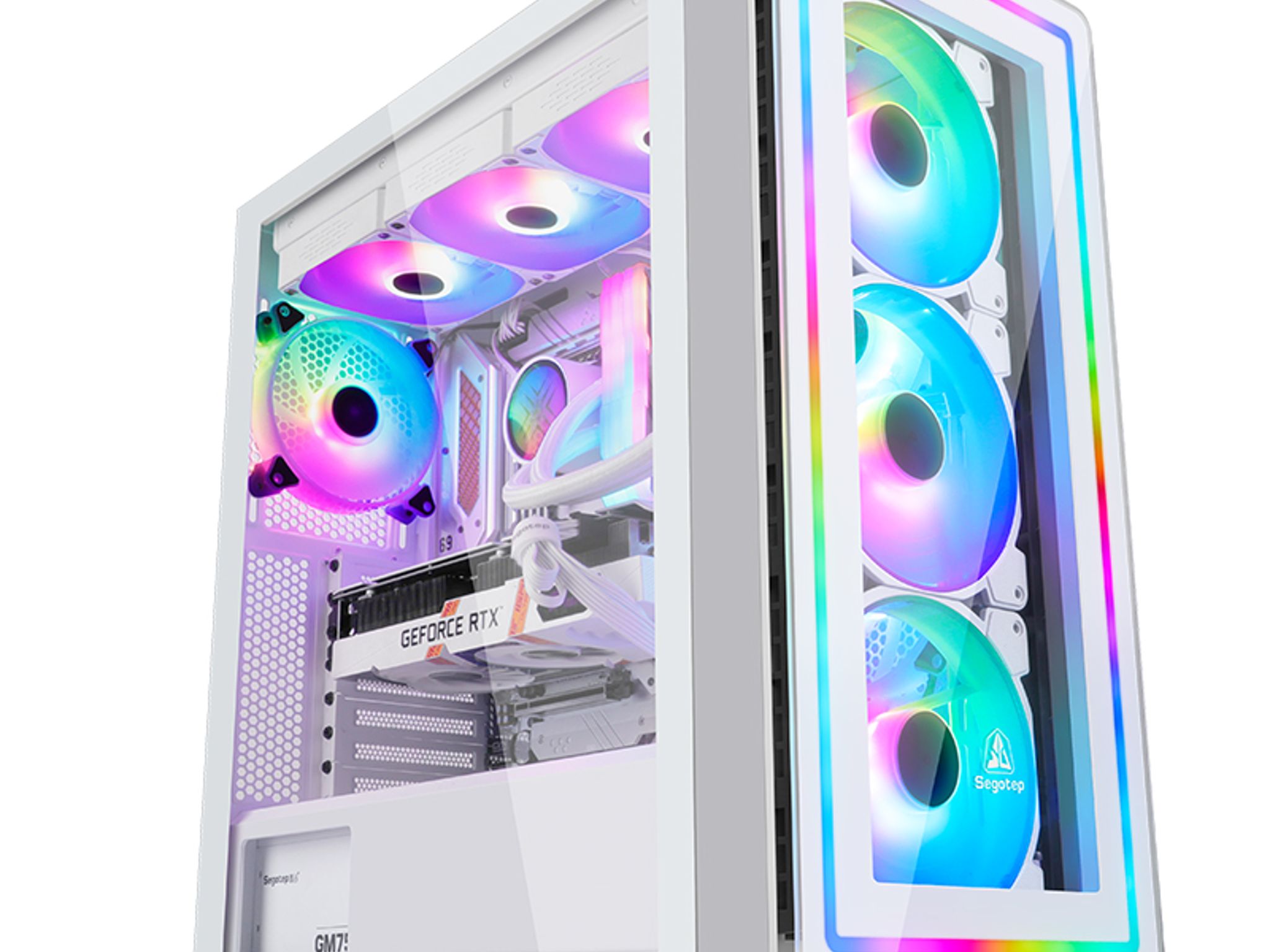 SEGOTEP 💫 Gank 360 RGB 💫 |ATX CASE | Dual 360mm AIO Support | Panoramic Glass | ARGB Panel