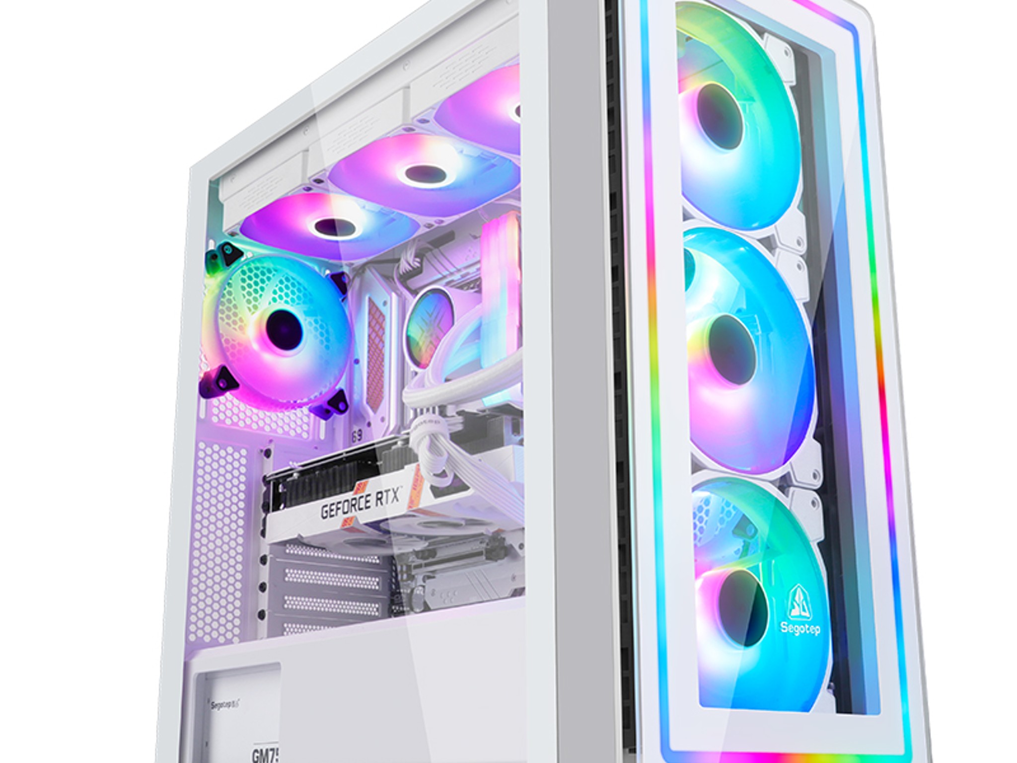 SEGOTEP 💫 Gank 360 RGB 💫 |ATX CASE | Dual 360mm AIO Support | Panoramic Glass | ARGB Panel