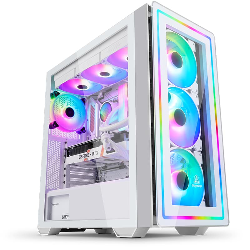 SEGOTEP 💫 Gank 360 RGB 💫 |ATX CASE | Dual 360mm AIO Support | Panoramic Glass | ARGB Panel