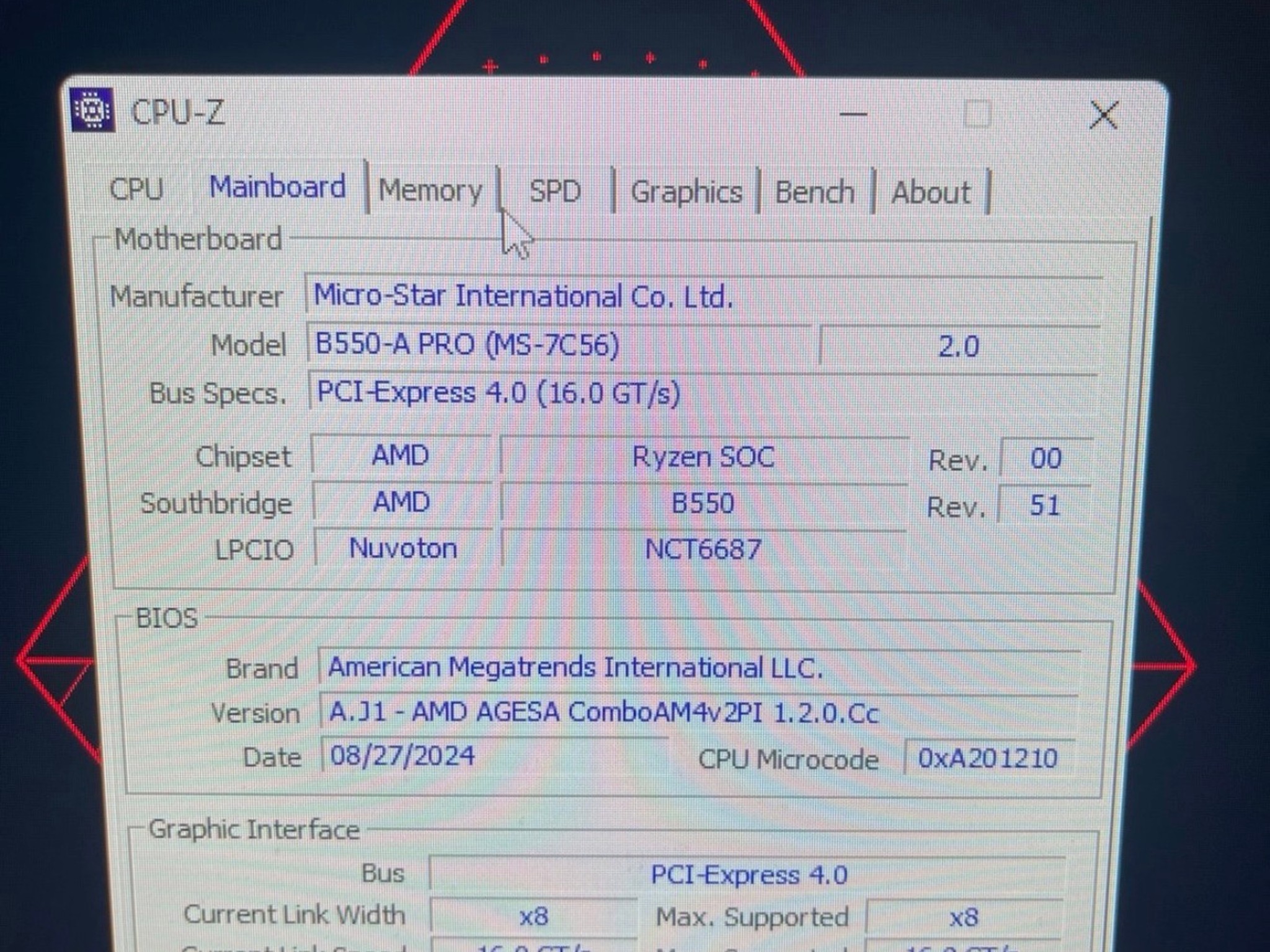 AMD Combo - Ryzen 7 5700X + MSI B550 Board + 16GB DDR4 RAM