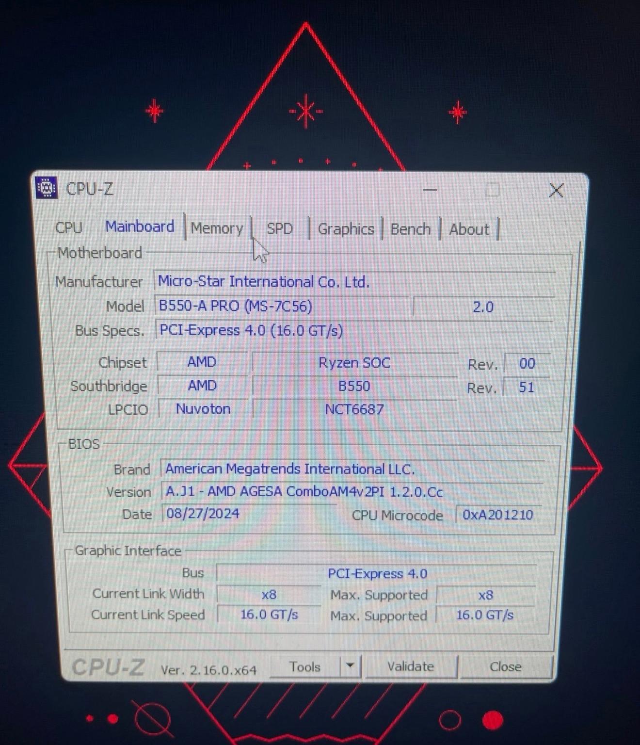 AMD Combo - Ryzen 7 5700X + MSI B550 Board + 16GB DDR4 RAM