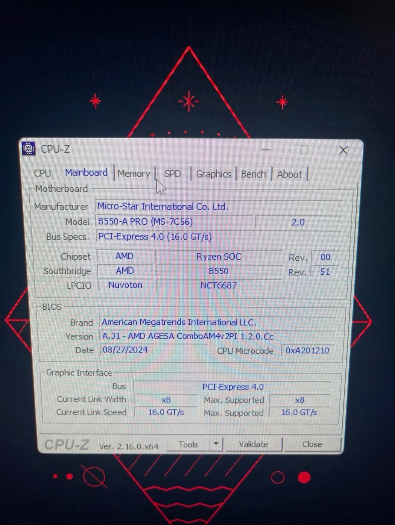 AMD Combo - Ryzen 7 5700X + MSI B550 Board + 16GB DDR4 RAM