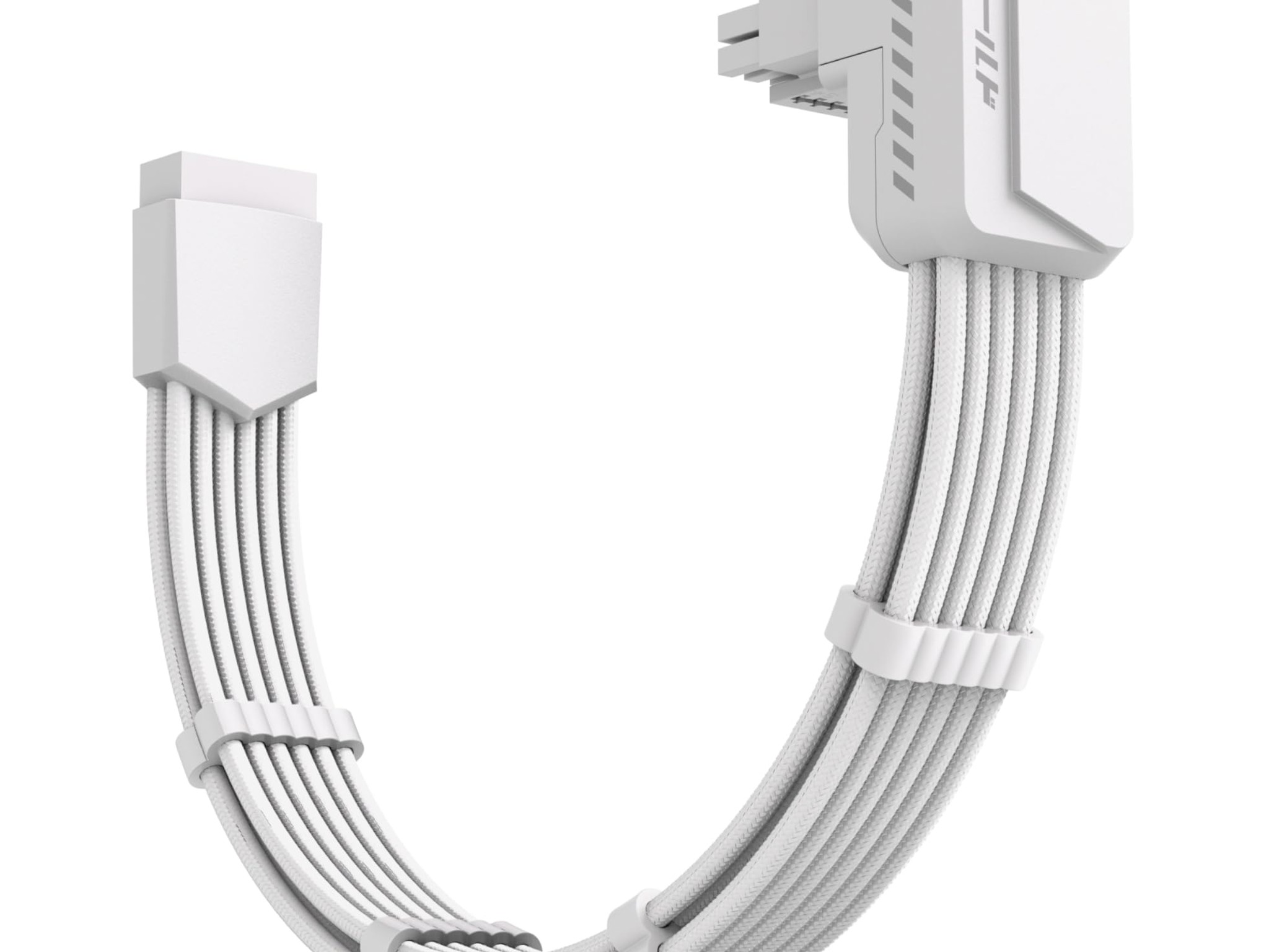 EZDIY-FAB Shield PCIe 5.1 12V-2x6 GPU Extension Cable, White, STD 12VHPWR