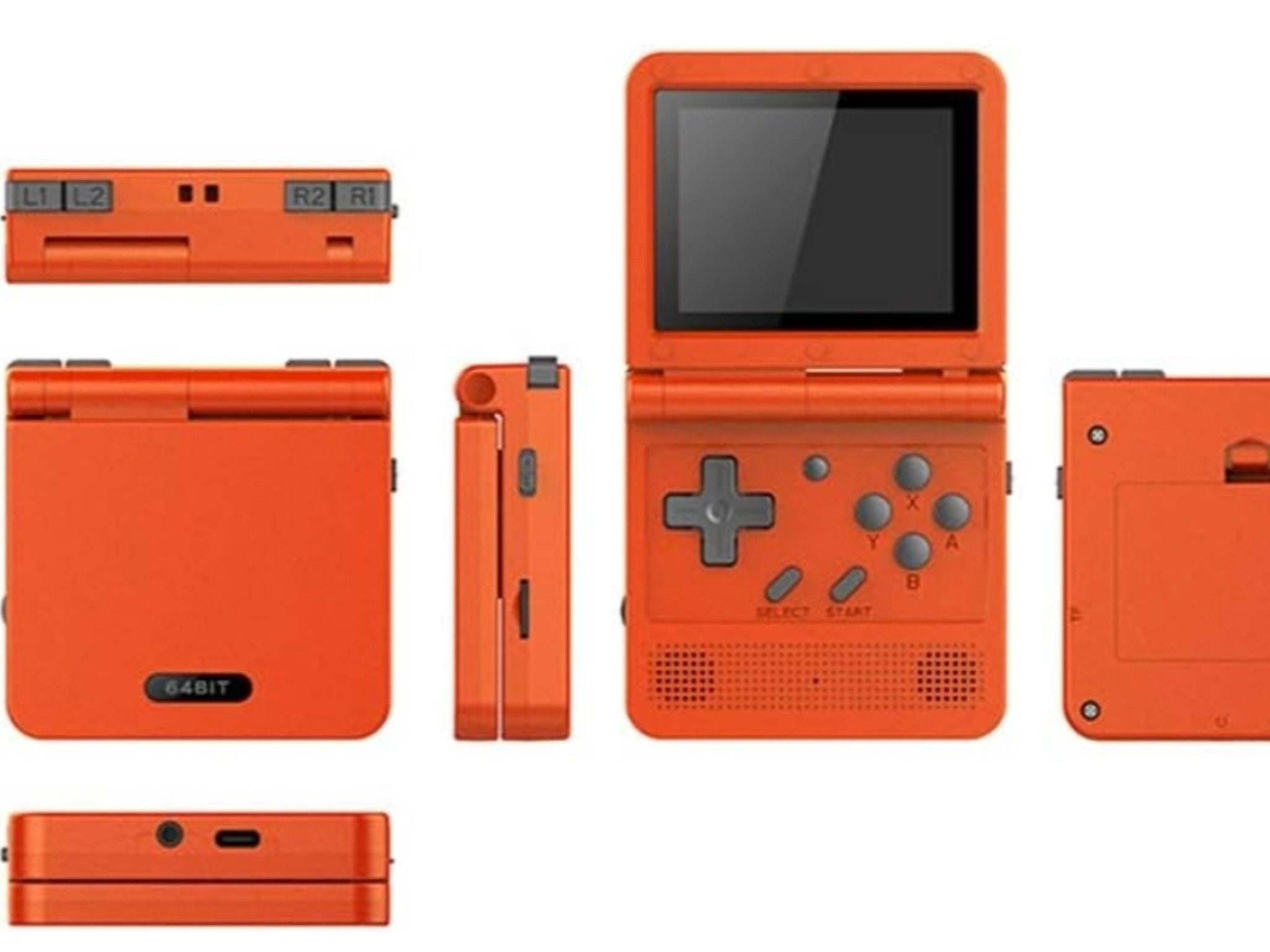 Powkiddy v90 portable gaming handheld clamshell