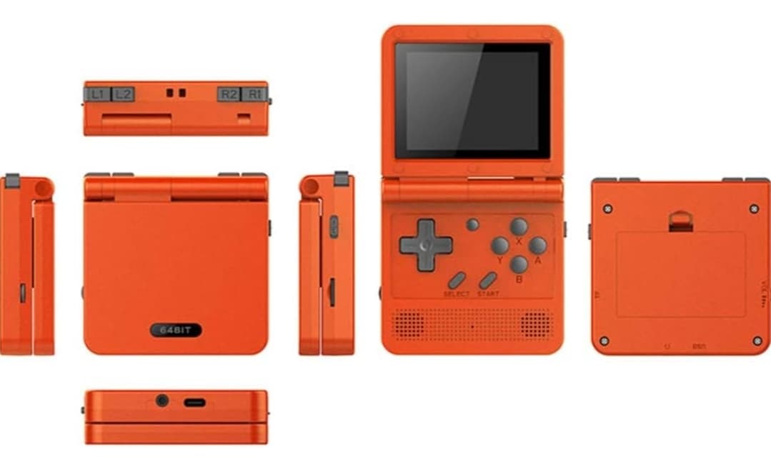 Powkiddy v90 portable gaming handheld clamshell