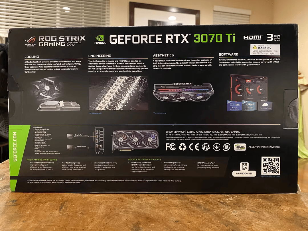 Asus GeForce RTX 3070 Ti ROG STRIX Gaming