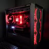 🖤🔥 Fiery Blackout MicroATX • Arc B550 LE• Benchmark-Tuned & Silent