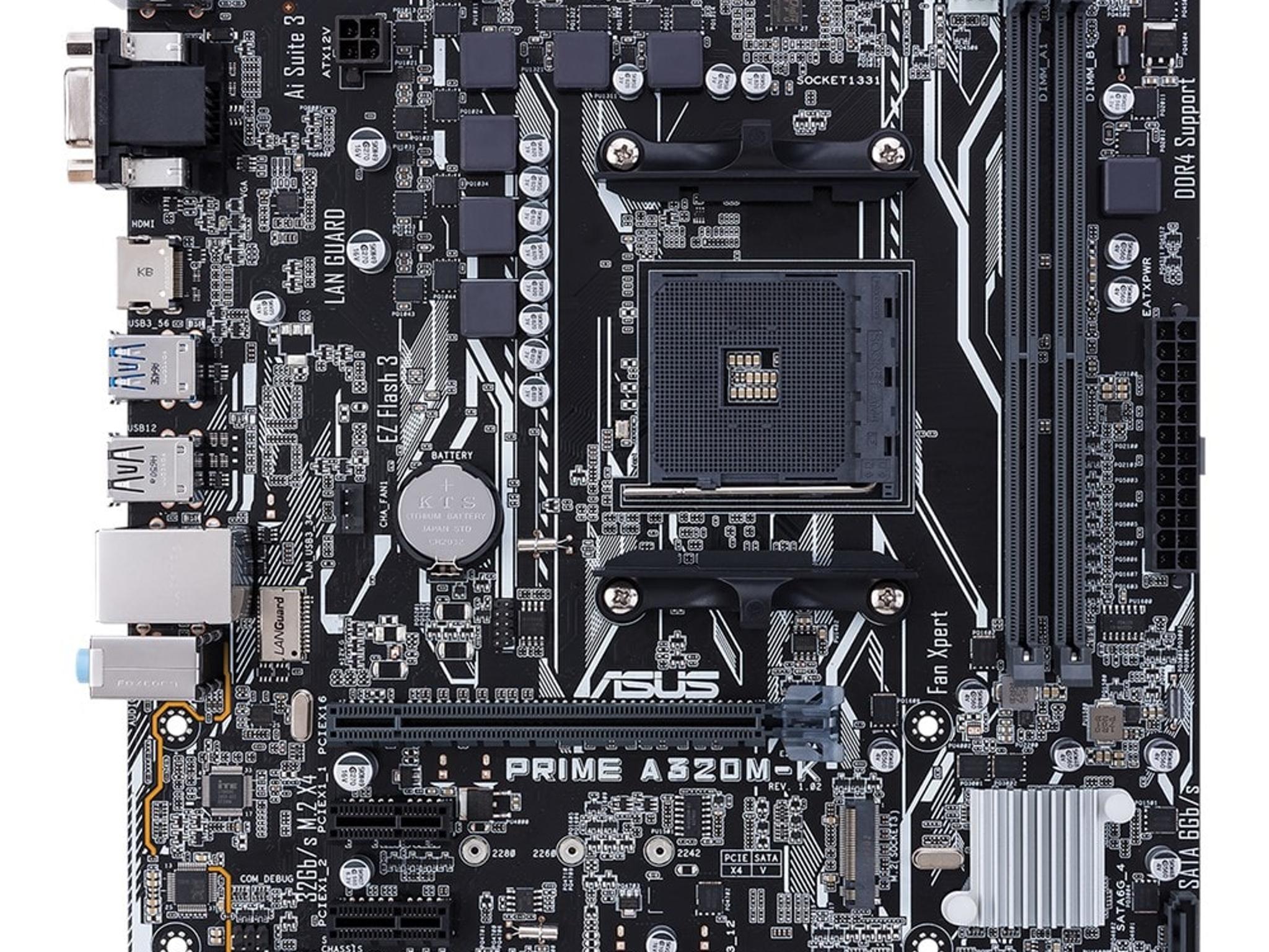 ASUS PRIME A320M-K AMD Socket A320 AM4 MicroATX M.2 Desktop Motherboard A