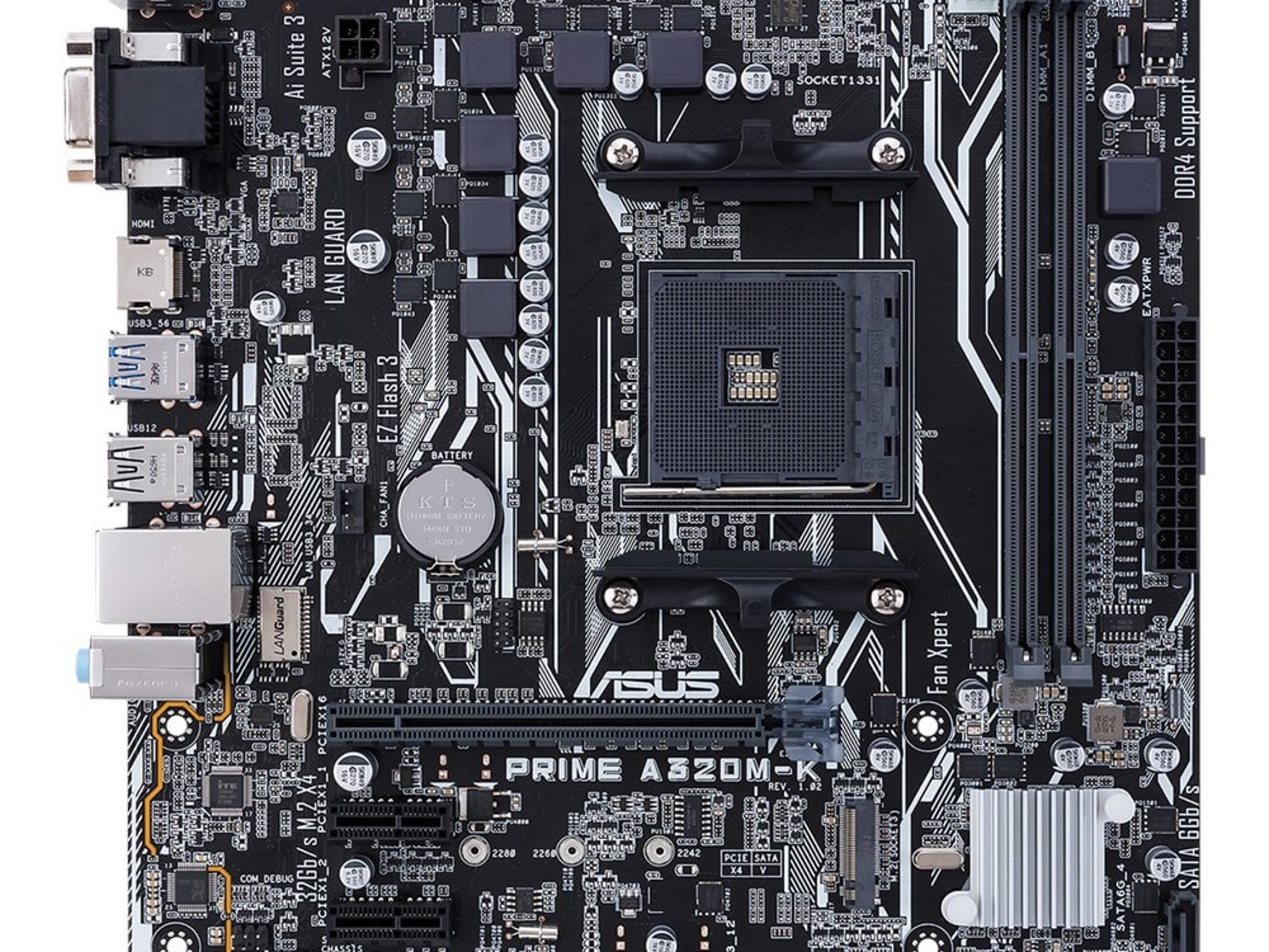 ASUS PRIME A320M-K AMD Socket A320 AM4 MicroATX M.2 Desktop Motherboard A