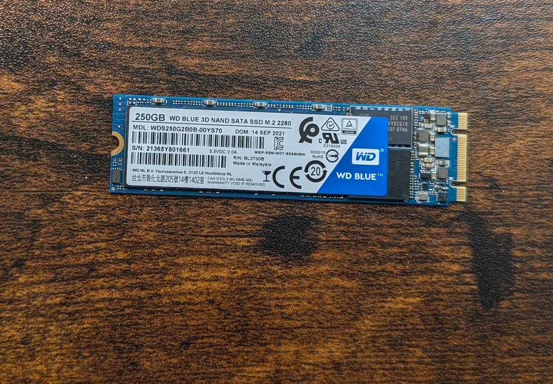WD Blue m.2 SATA SSD 250GB | Jawa
