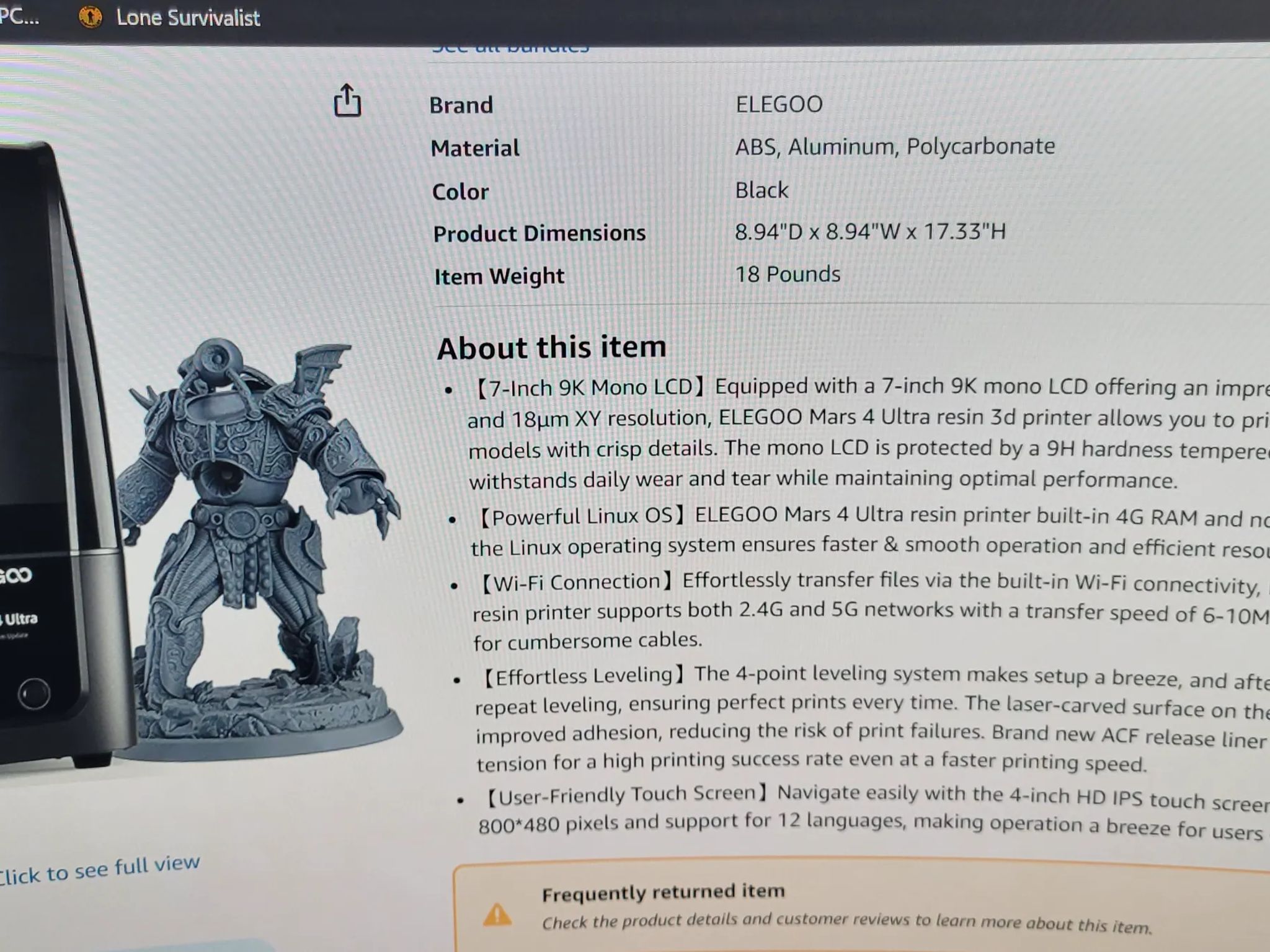 🔥 Sealed ELEGOO Mars 4 Ultra 9K Resin Printer – Precision, Speed & Style for $129.99 ea! OBO🖨️