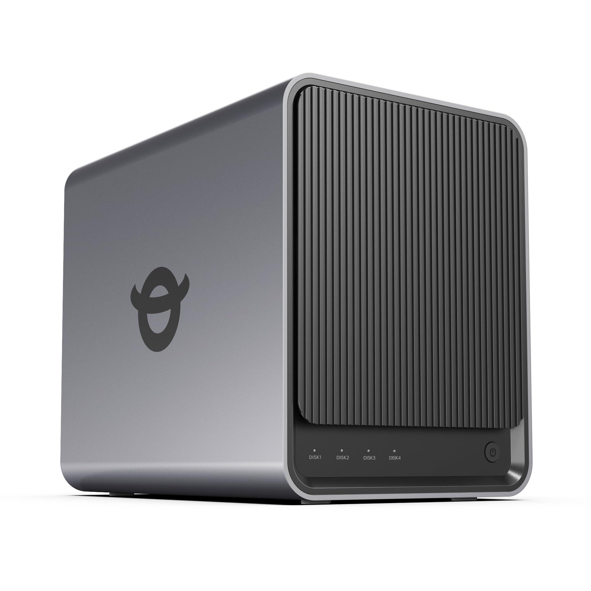 Zero 1 Pro 4-Bay Desktop NAS Intel N100 Quad-Core CPU 8Gb DDR4 M.2 NVMe Slots 2.5GbE 4K HDMI 144TB
