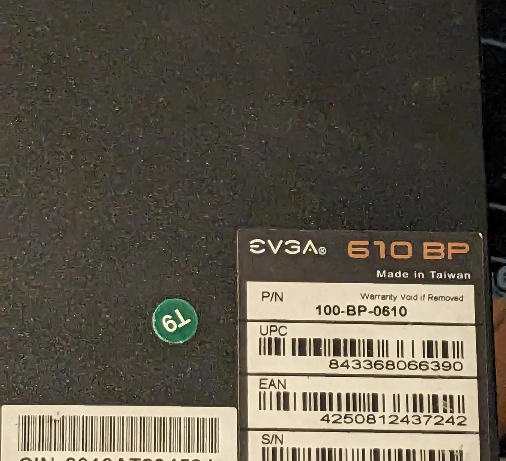 EVGA BP 610W PSU