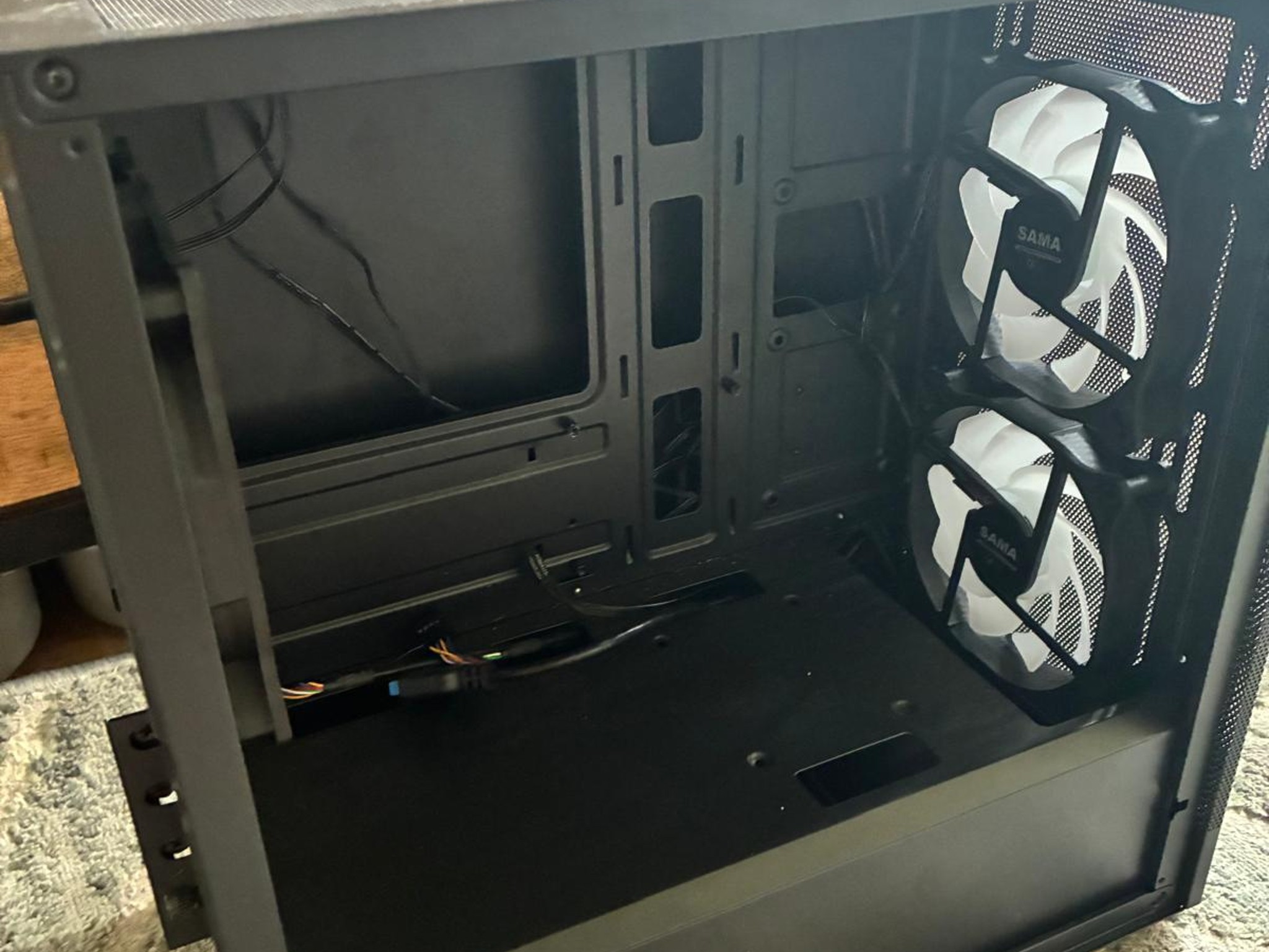 Sama ARGB-Q5-BK Black USB3.0 Tempered Glass Micro ATX