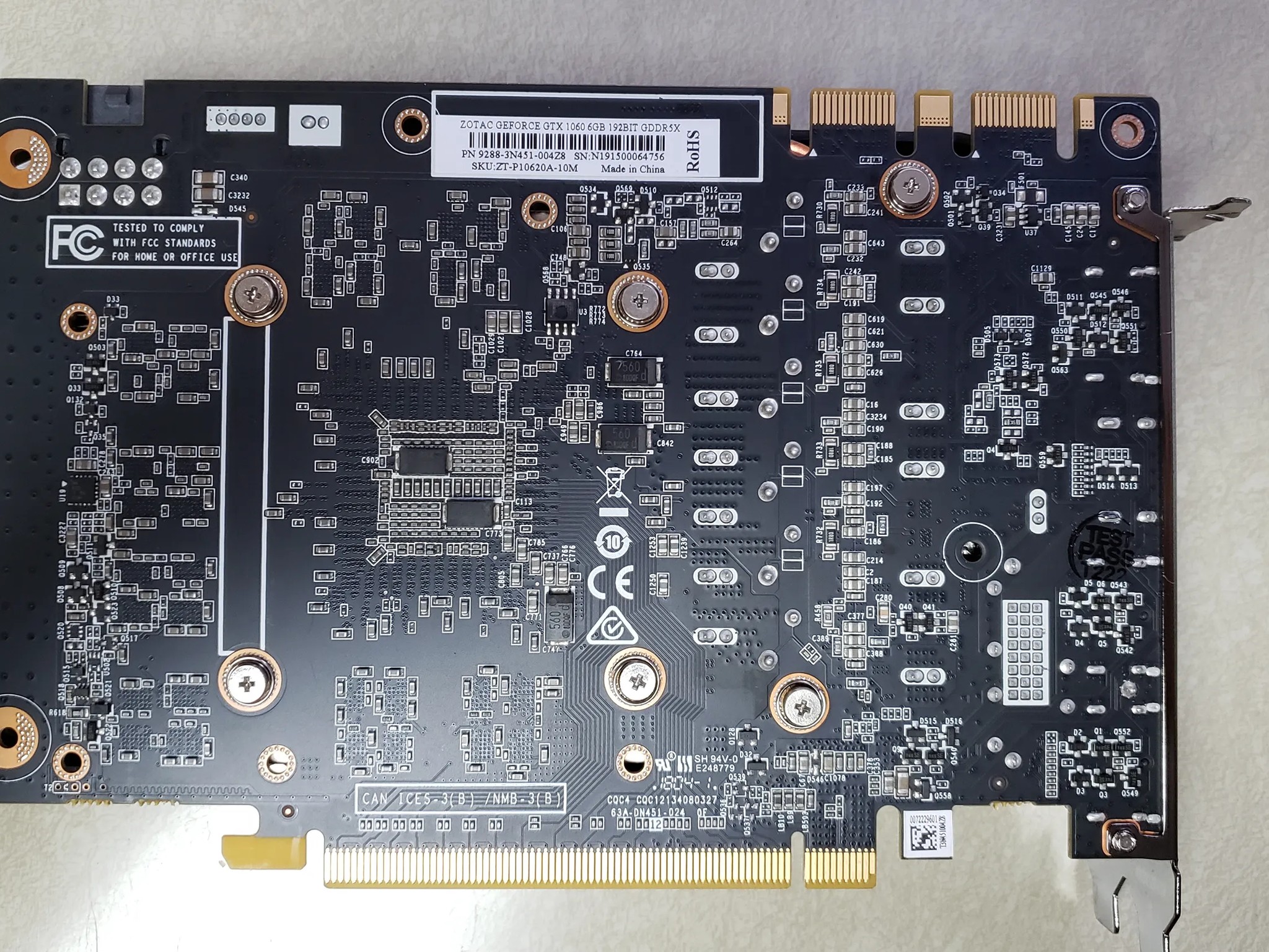 Zotac GTX 1060 graphics card 6GB GDDR5x memory