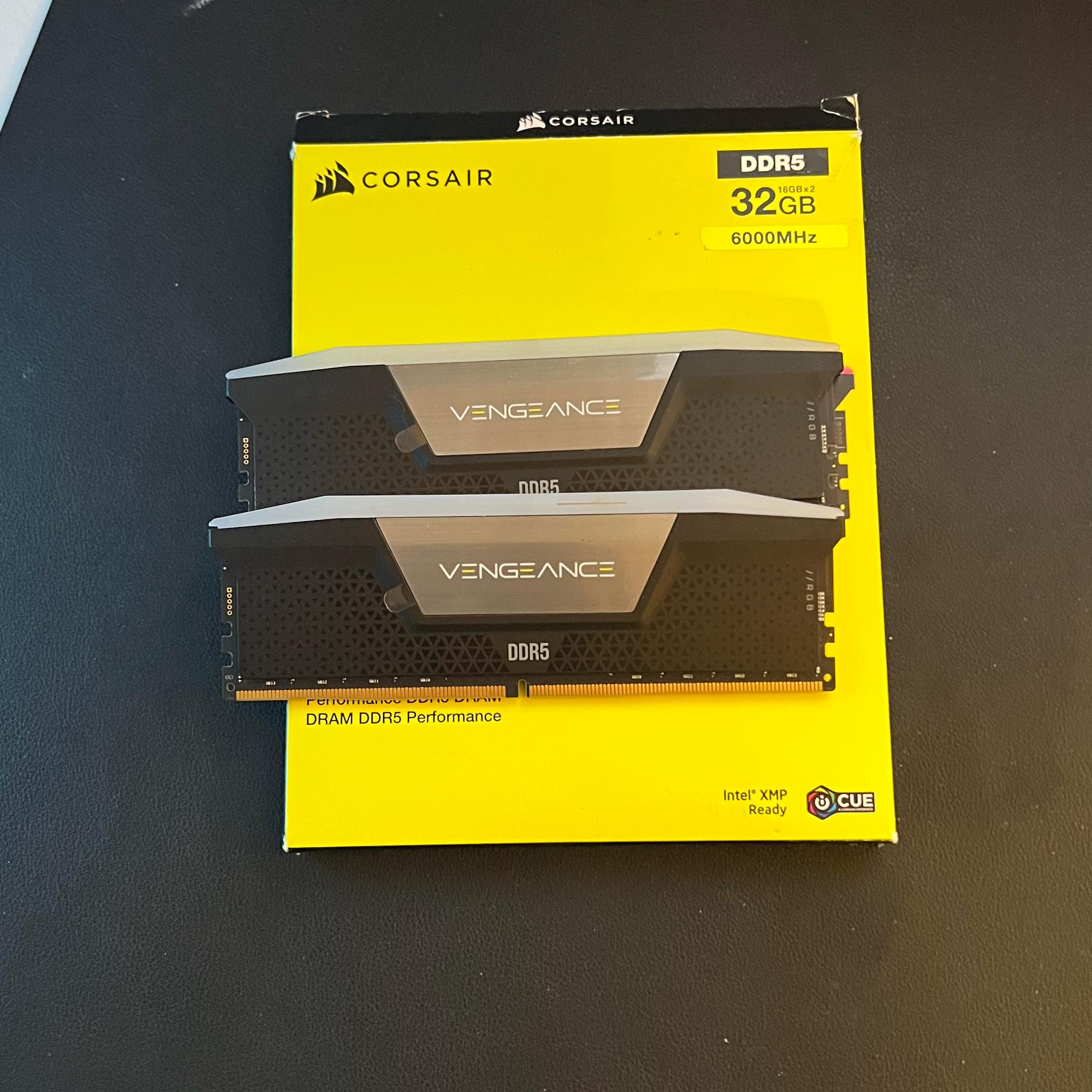 CORSAIR Vengeance RGB 32GB (2 x 16GB) 6000 CL36 DDR5 Desktop RAM