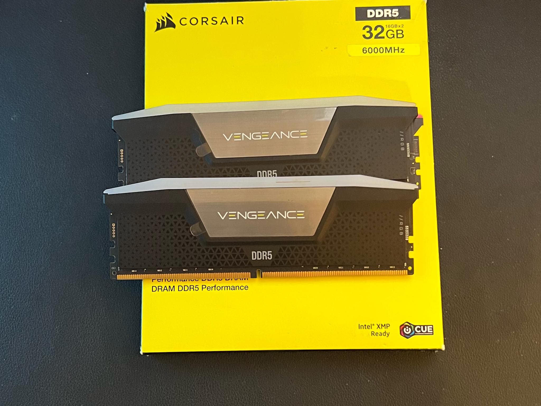 CORSAIR Vengeance RGB 32GB (2 x 16GB) 6000 CL36 DDR5 Desktop RAM