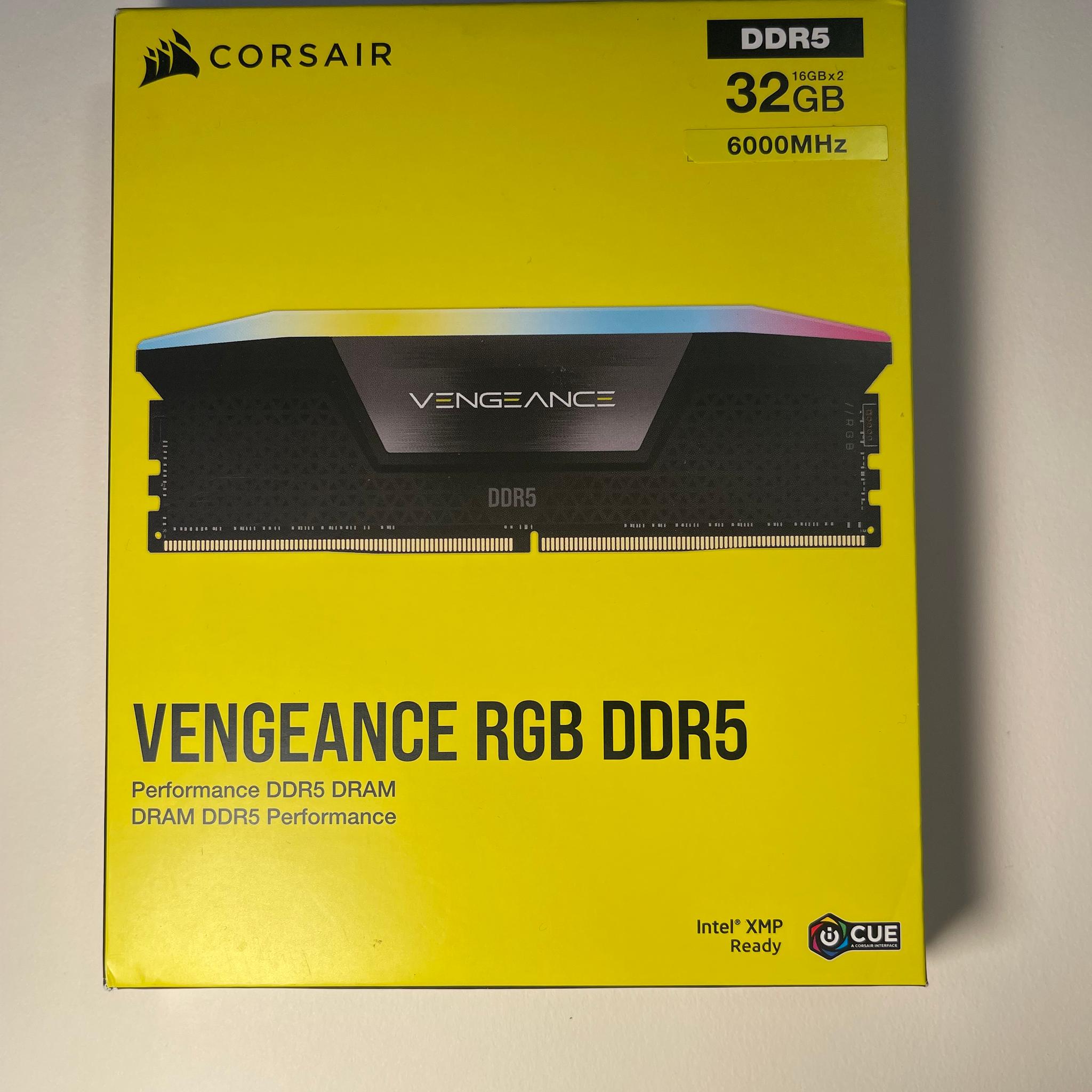 Corsair Vengeance RGB 32GB DDR5-6000 (2x16GB) — Black