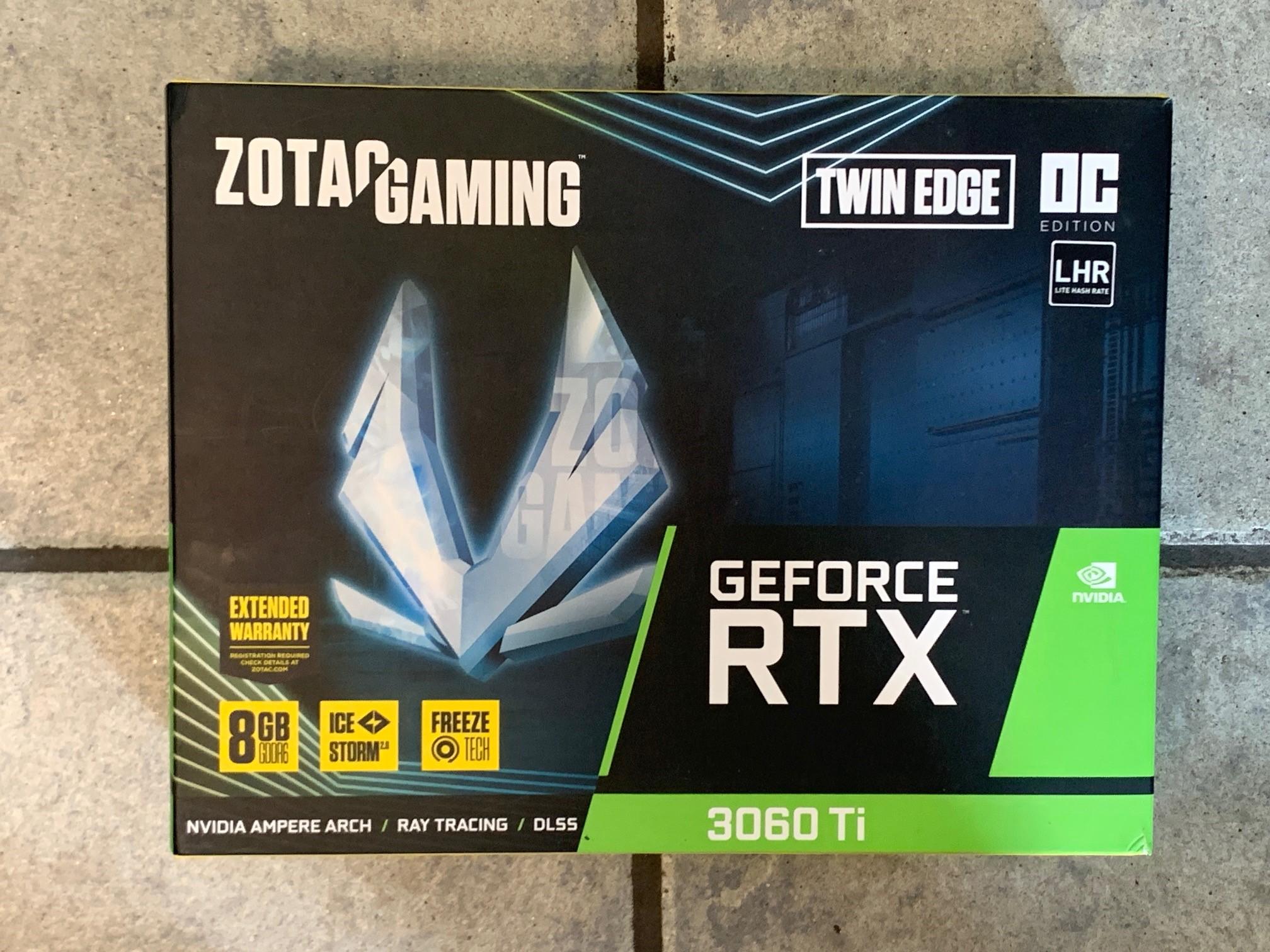 ZOTAC GAMING GeForce RTX 3060 Ti Twin Edge OC LHR 8GB GDDR6 Graphics Card, Used