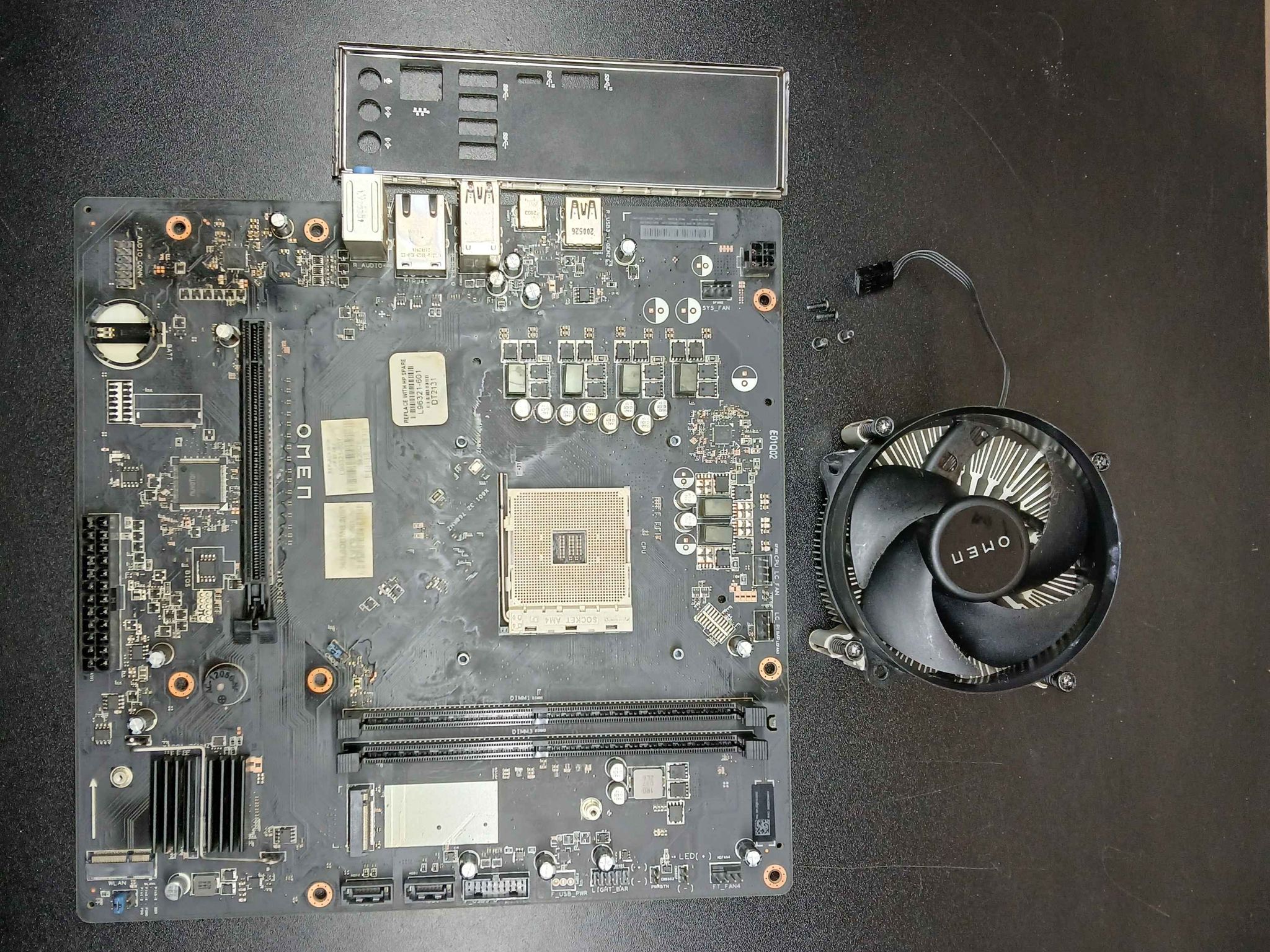 Broken HP Omen am4 m-atx motherboard & cpu cooler